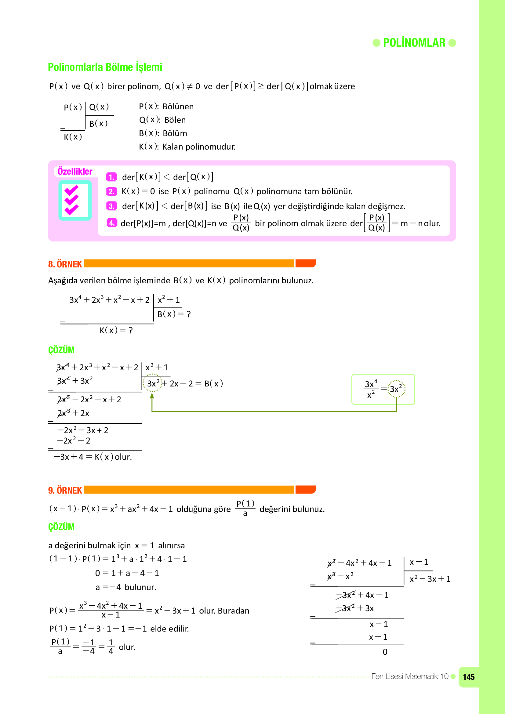 10. Sınıf Meb Yayınları Fen Lisesi Matematik Ders Kitabı Sayfa 145 Cevapları 10. Sınıf Meb Yayınları Fen Lisesi Matematik Ders Kitabı Sayfa 145 Cevapları