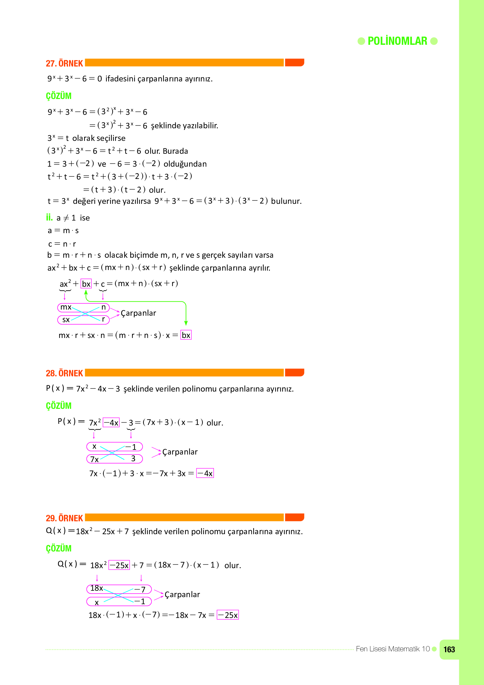 10. Sınıf Meb Yayınları Fen Lisesi Matematik Ders Kitabı Sayfa 163 Cevapları 10. Sınıf Meb Yayınları Fen Lisesi Matematik Ders Kitabı Sayfa 163 Cevapları