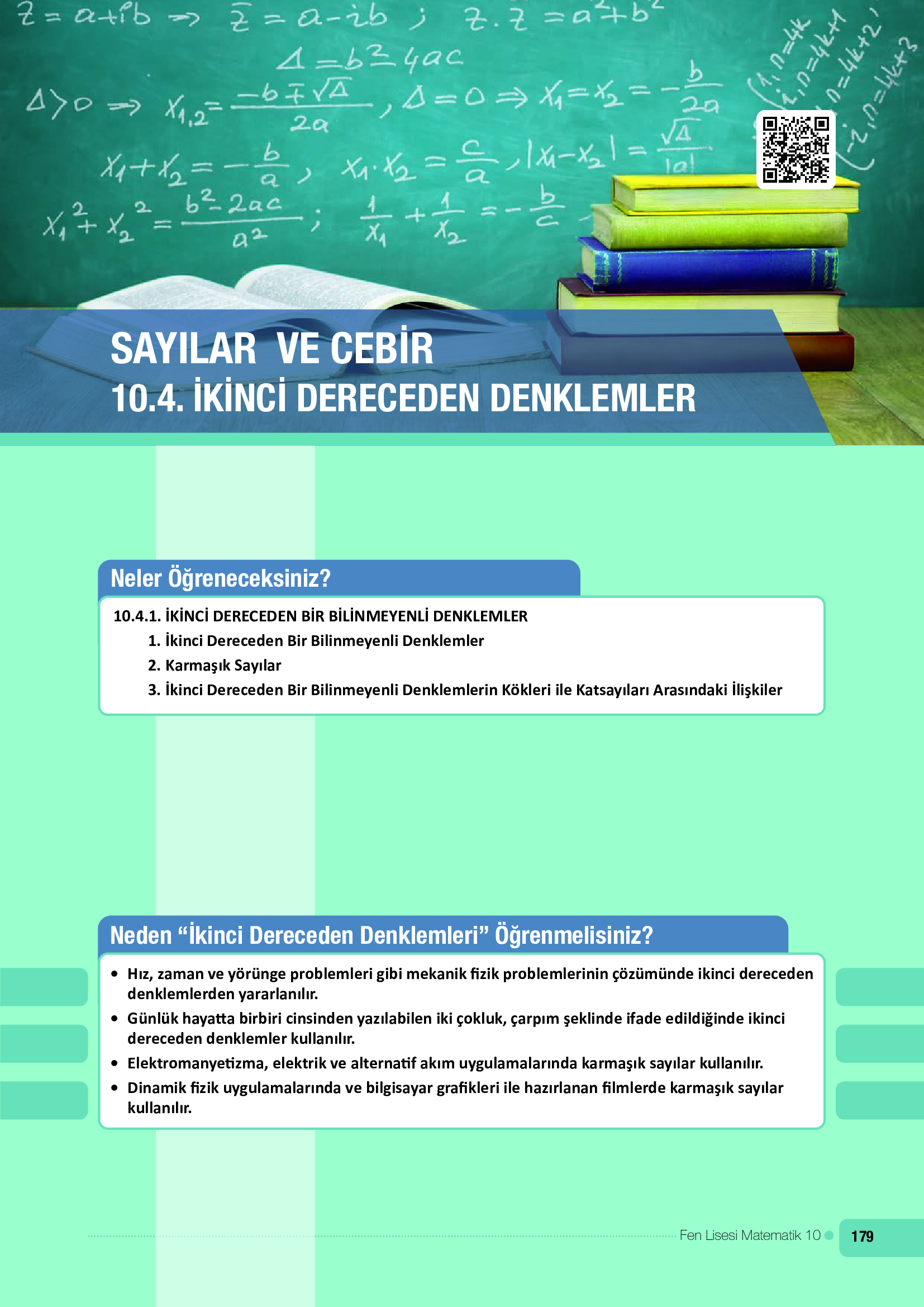 10. Sınıf Meb Yayınları Fen Lisesi Matematik Ders Kitabı Sayfa 179 Cevapları