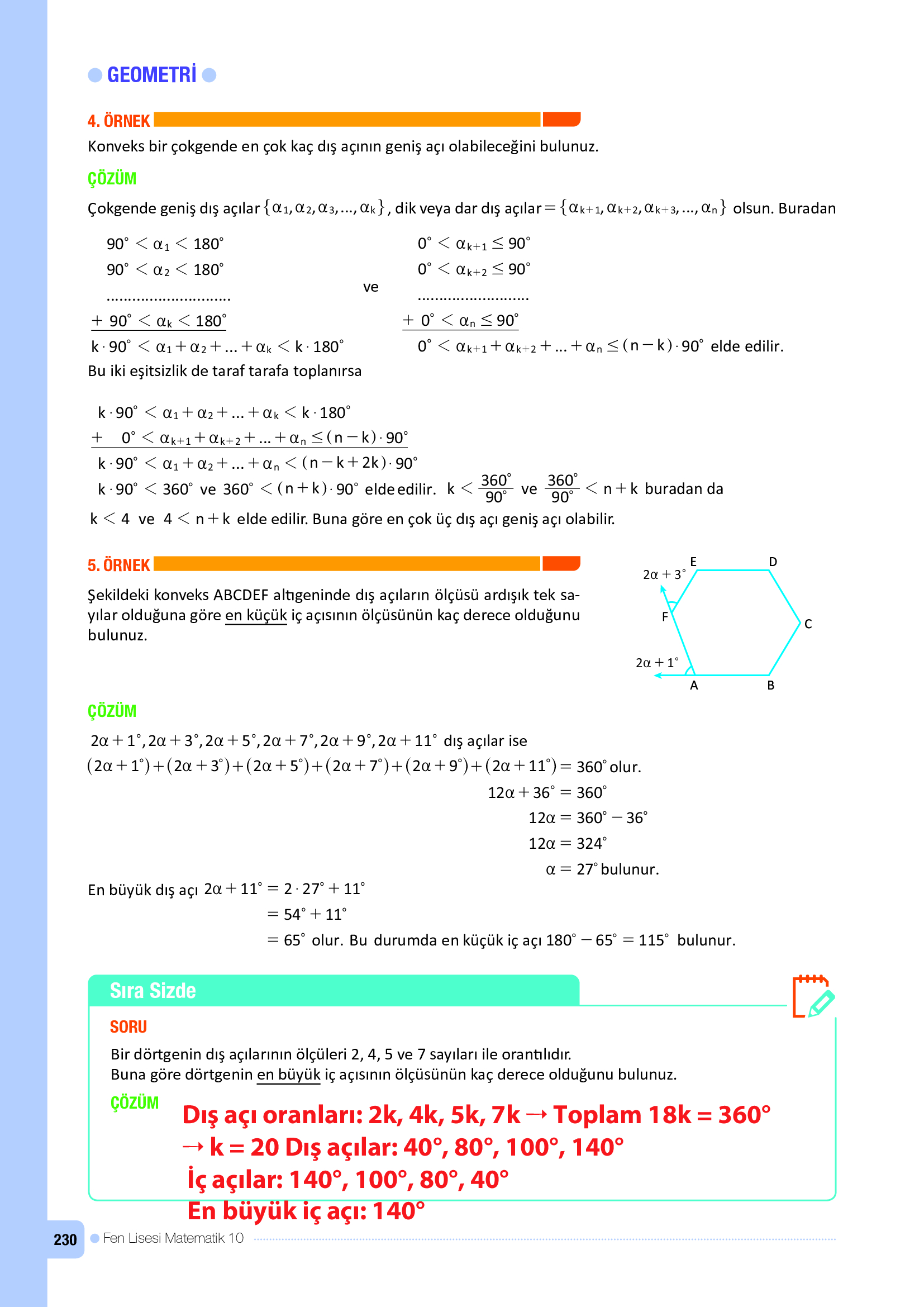10. Sınıf Meb Yayınları Fen Lisesi Matematik Ders Kitabı Sayfa 230 Cevapları 10. Sınıf Meb Yayınları Fen Lisesi Matematik Ders Kitabı Sayfa 230 Cevapları