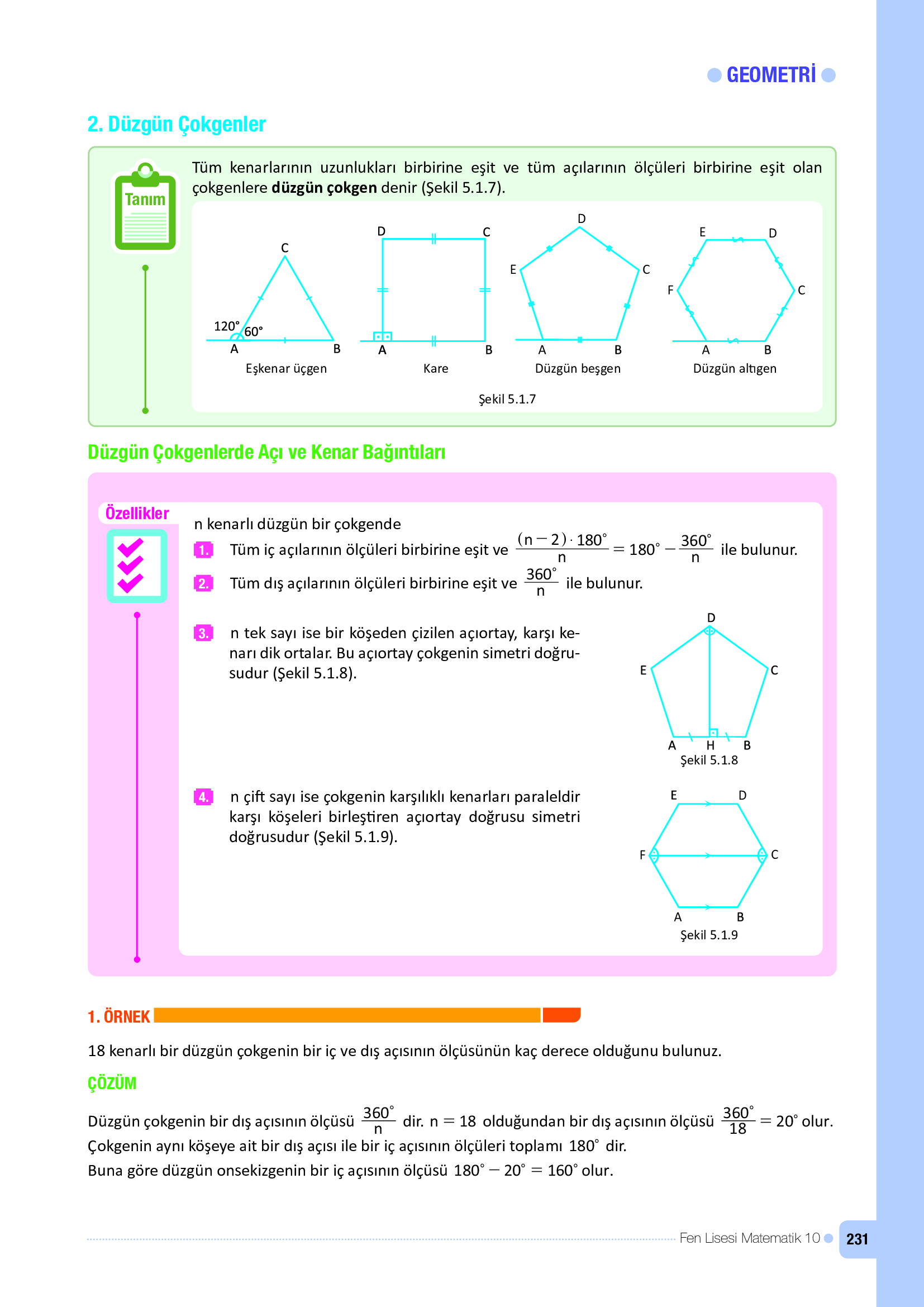 10. Sınıf Meb Yayınları Fen Lisesi Matematik Ders Kitabı Sayfa 231 Cevapları 10. Sınıf Meb Yayınları Fen Lisesi Matematik Ders Kitabı Sayfa 231 Cevapları