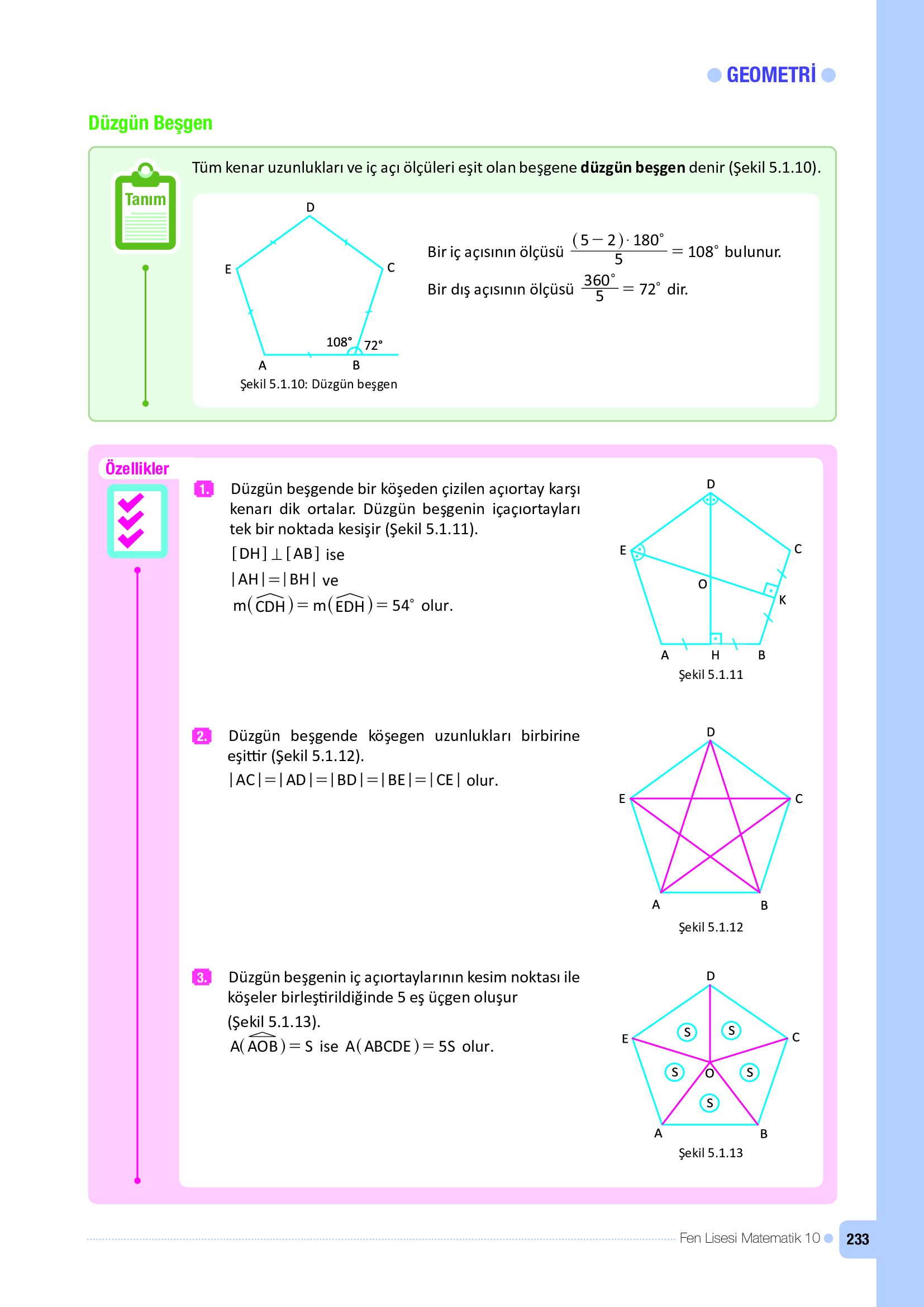 10. Sınıf Meb Yayınları Fen Lisesi Matematik Ders Kitabı Sayfa 233 Cevapları