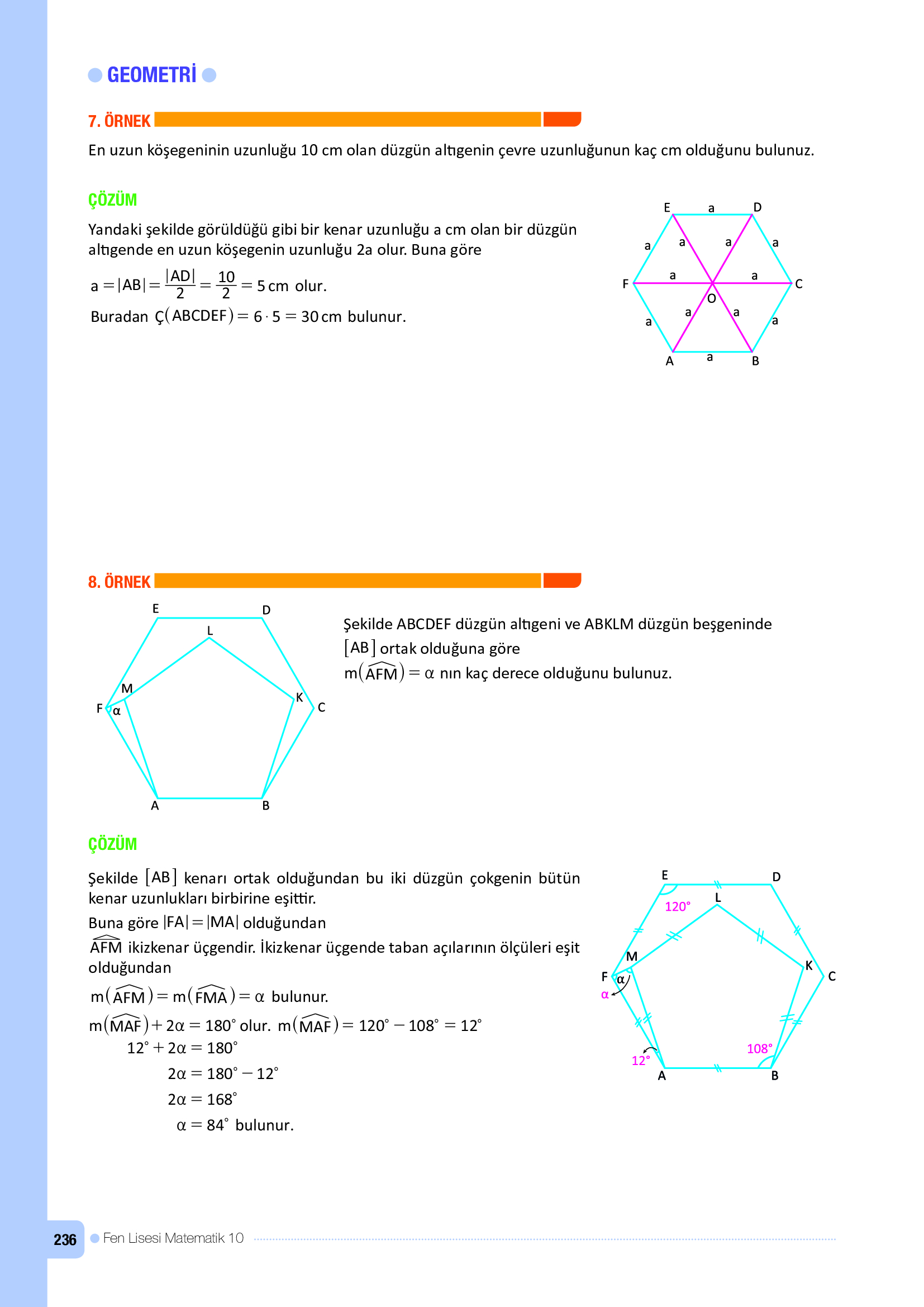 10. Sınıf Meb Yayınları Fen Lisesi Matematik Ders Kitabı Sayfa 236 Cevapları