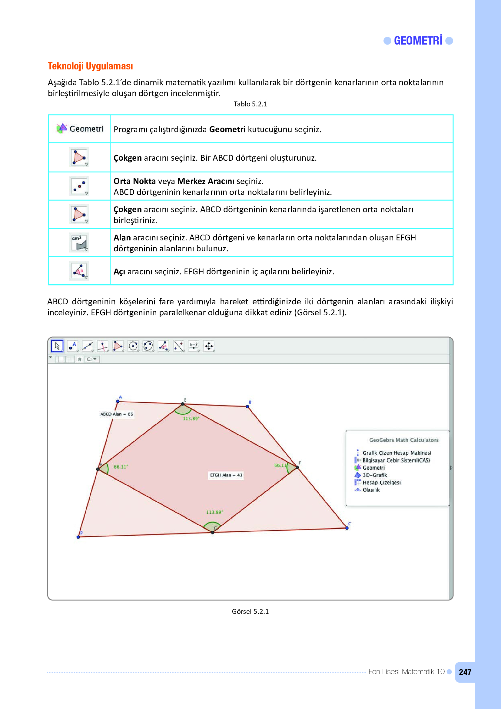 10. Sınıf Meb Yayınları Fen Lisesi Matematik Ders Kitabı Sayfa 247 Cevapları