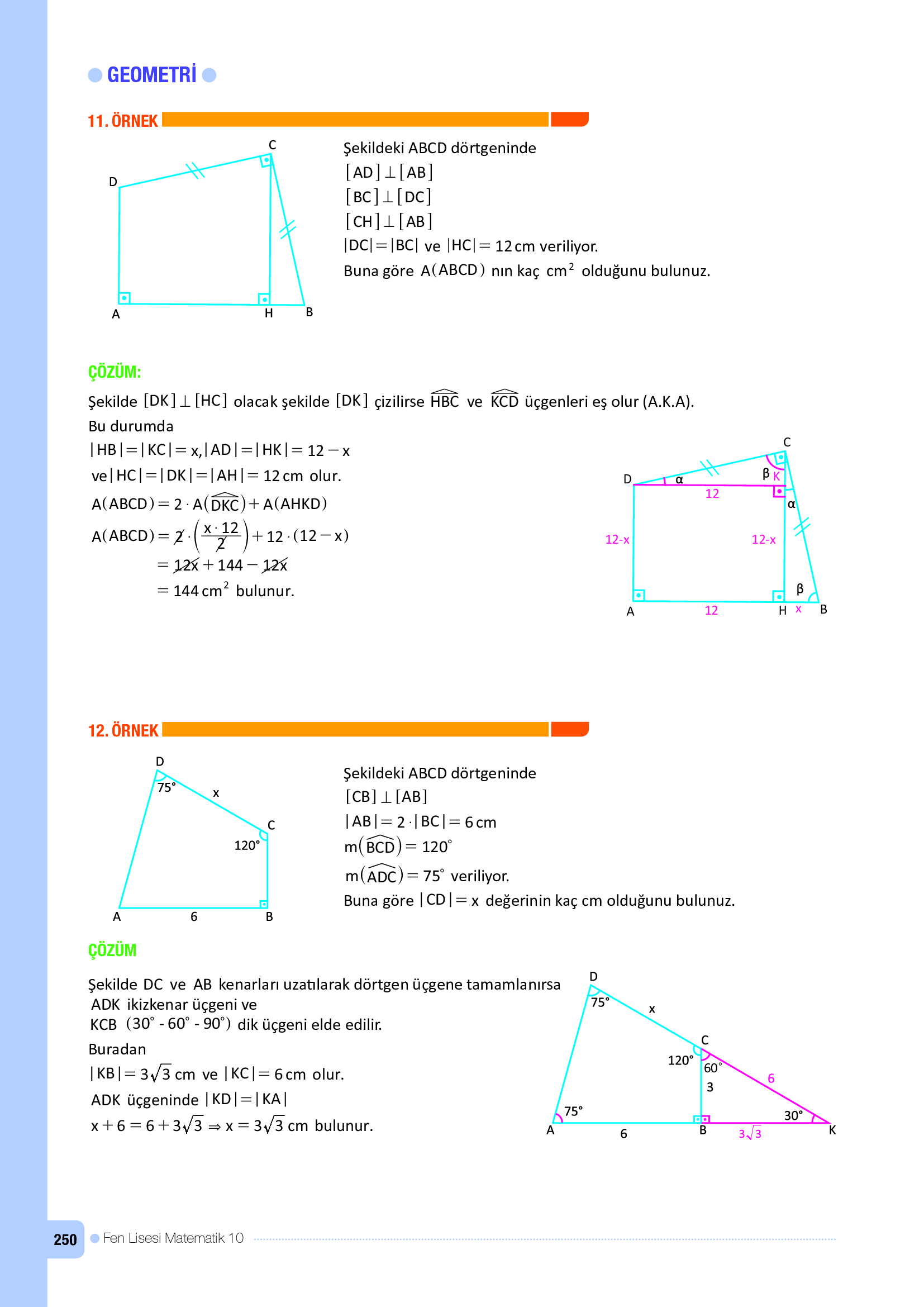10. Sınıf Meb Yayınları Fen Lisesi Matematik Ders Kitabı Sayfa 250 Cevapları