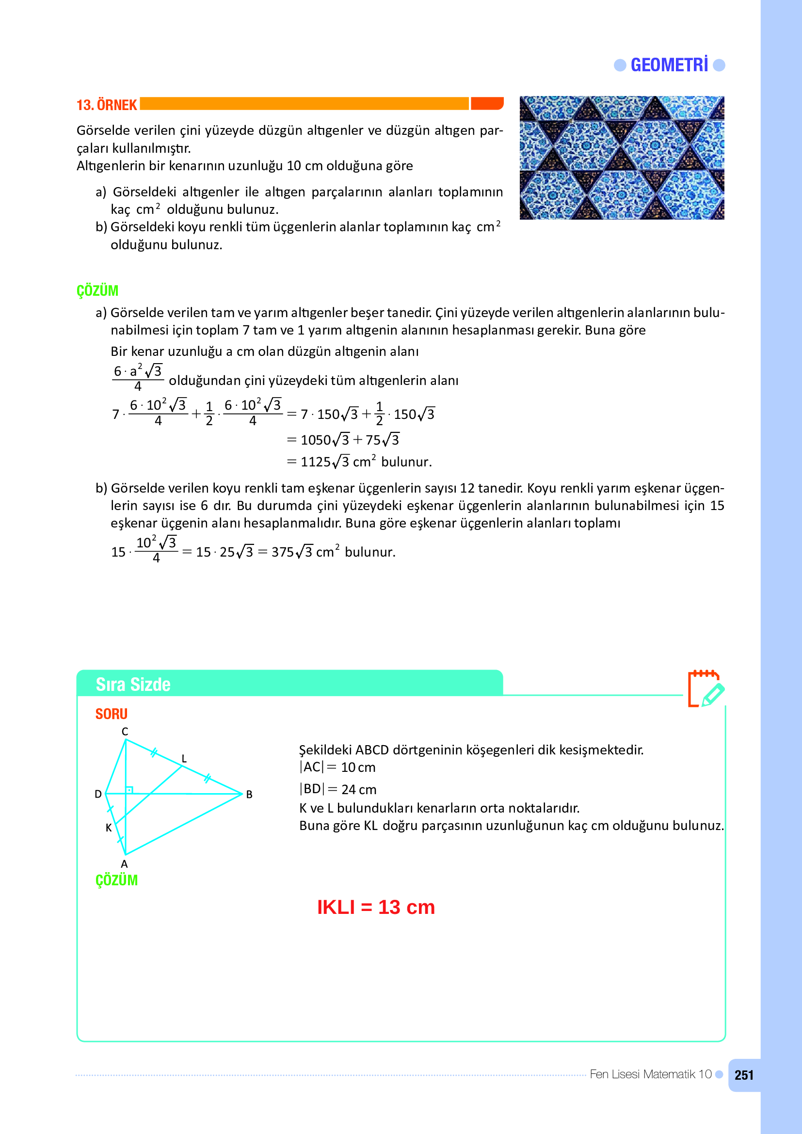 10. Sınıf Meb Yayınları Fen Lisesi Matematik Ders Kitabı Sayfa 251 Cevapları