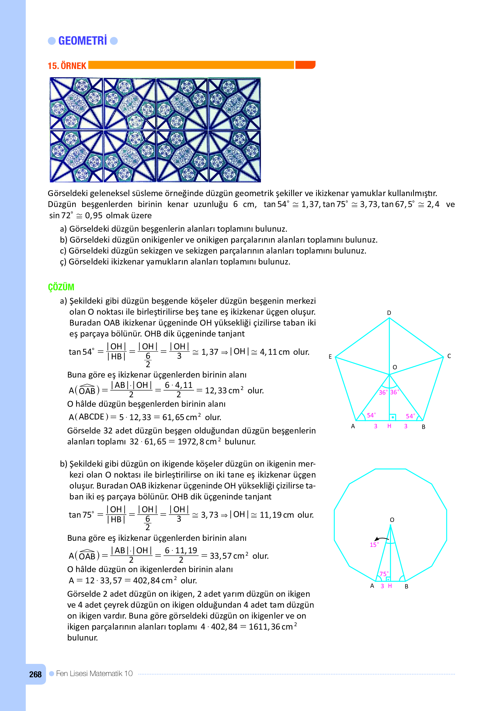 10. Sınıf Meb Yayınları Fen Lisesi Matematik Ders Kitabı Sayfa 268 Cevapları