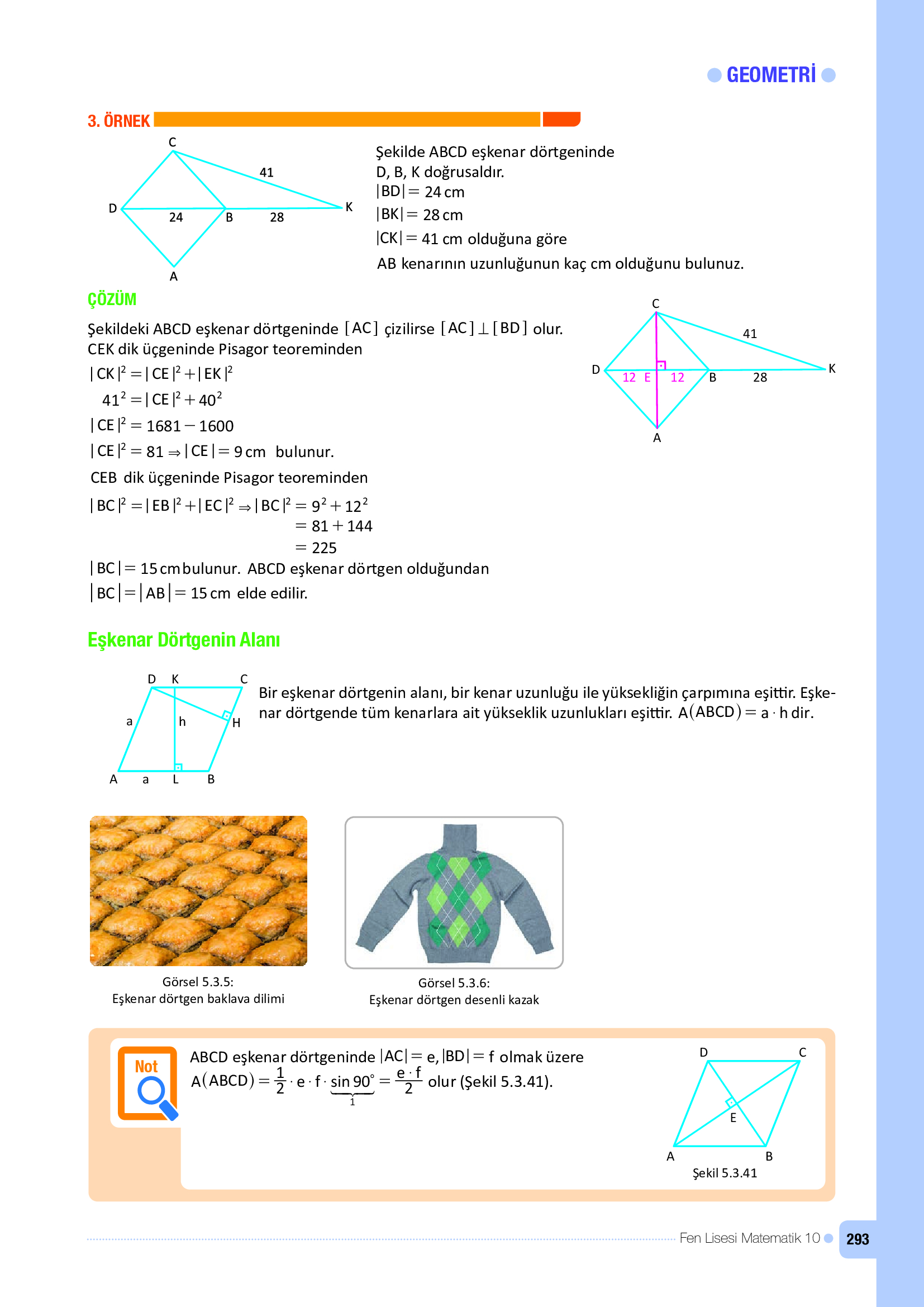10. Sınıf Meb Yayınları Fen Lisesi Matematik Ders Kitabı Sayfa 293 Cevapları