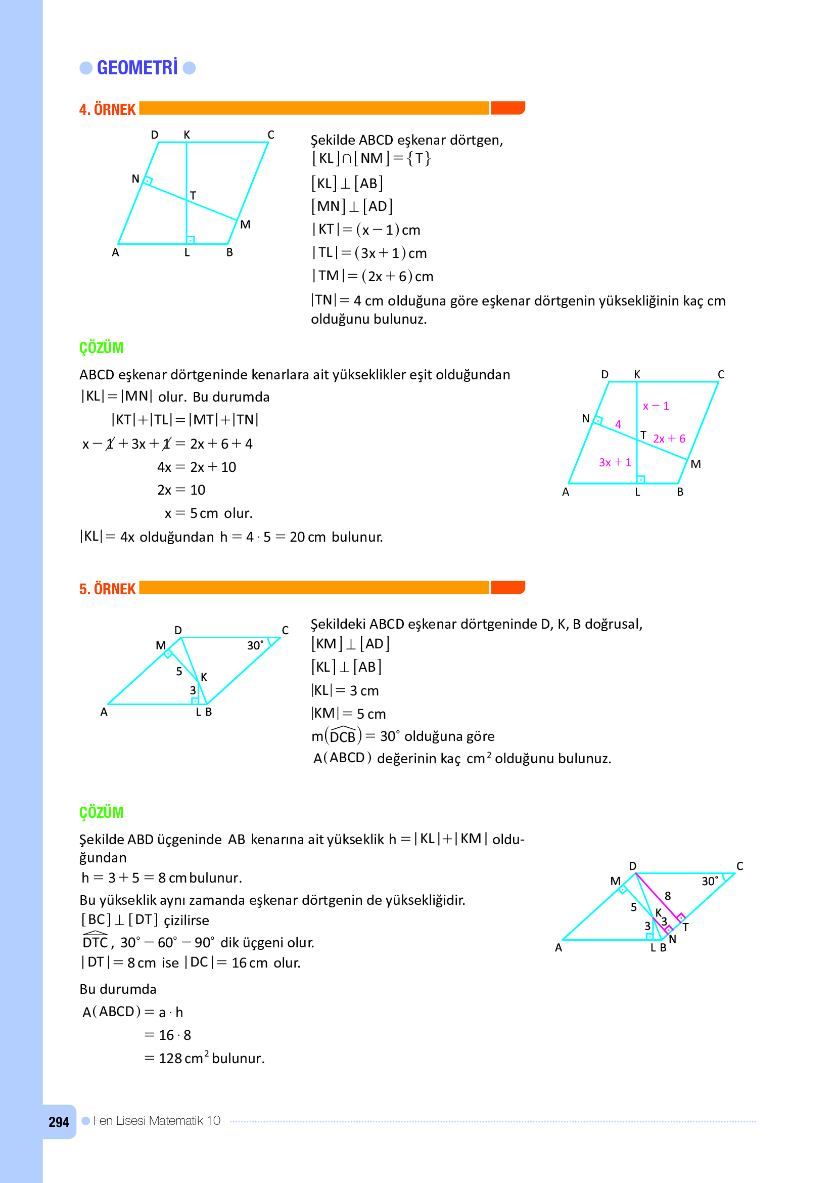 10. Sınıf Meb Yayınları Fen Lisesi Matematik Ders Kitabı Sayfa 294 Cevapları