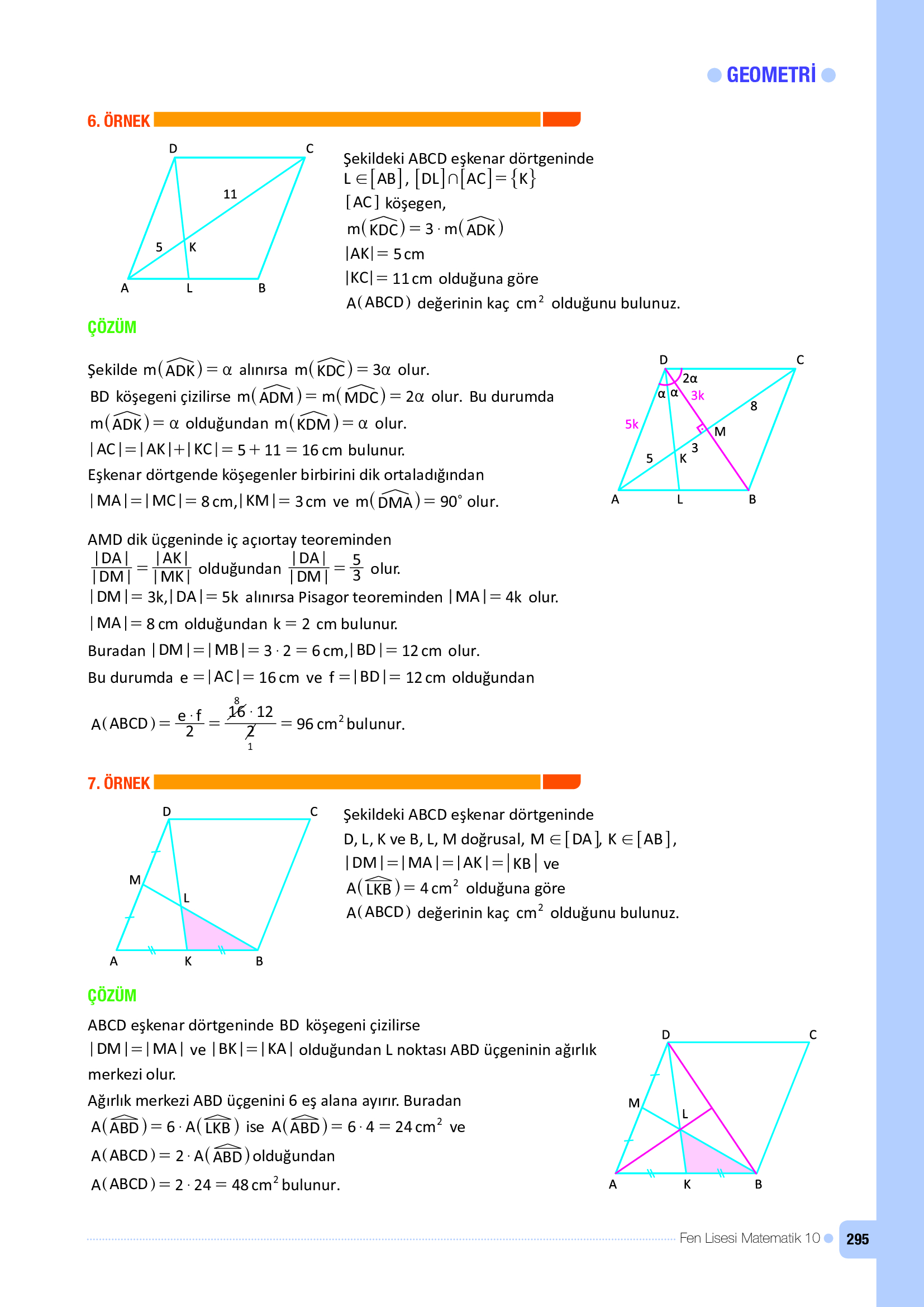 10. Sınıf Meb Yayınları Fen Lisesi Matematik Ders Kitabı Sayfa 295 Cevapları