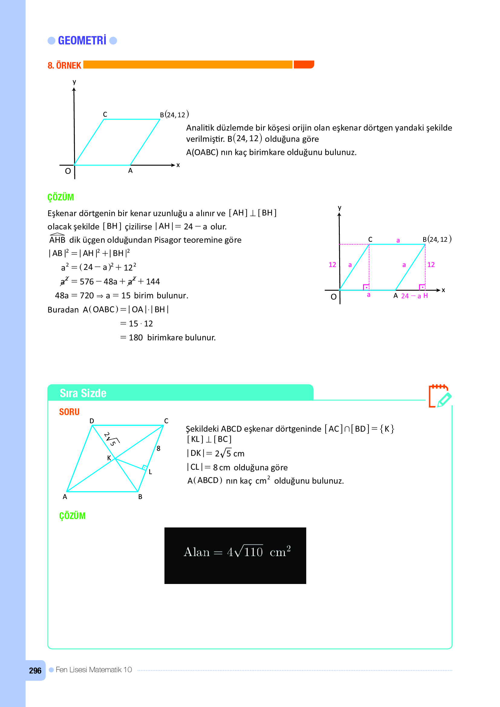 10. Sınıf Meb Yayınları Fen Lisesi Matematik Ders Kitabı Sayfa 296 Cevapları
