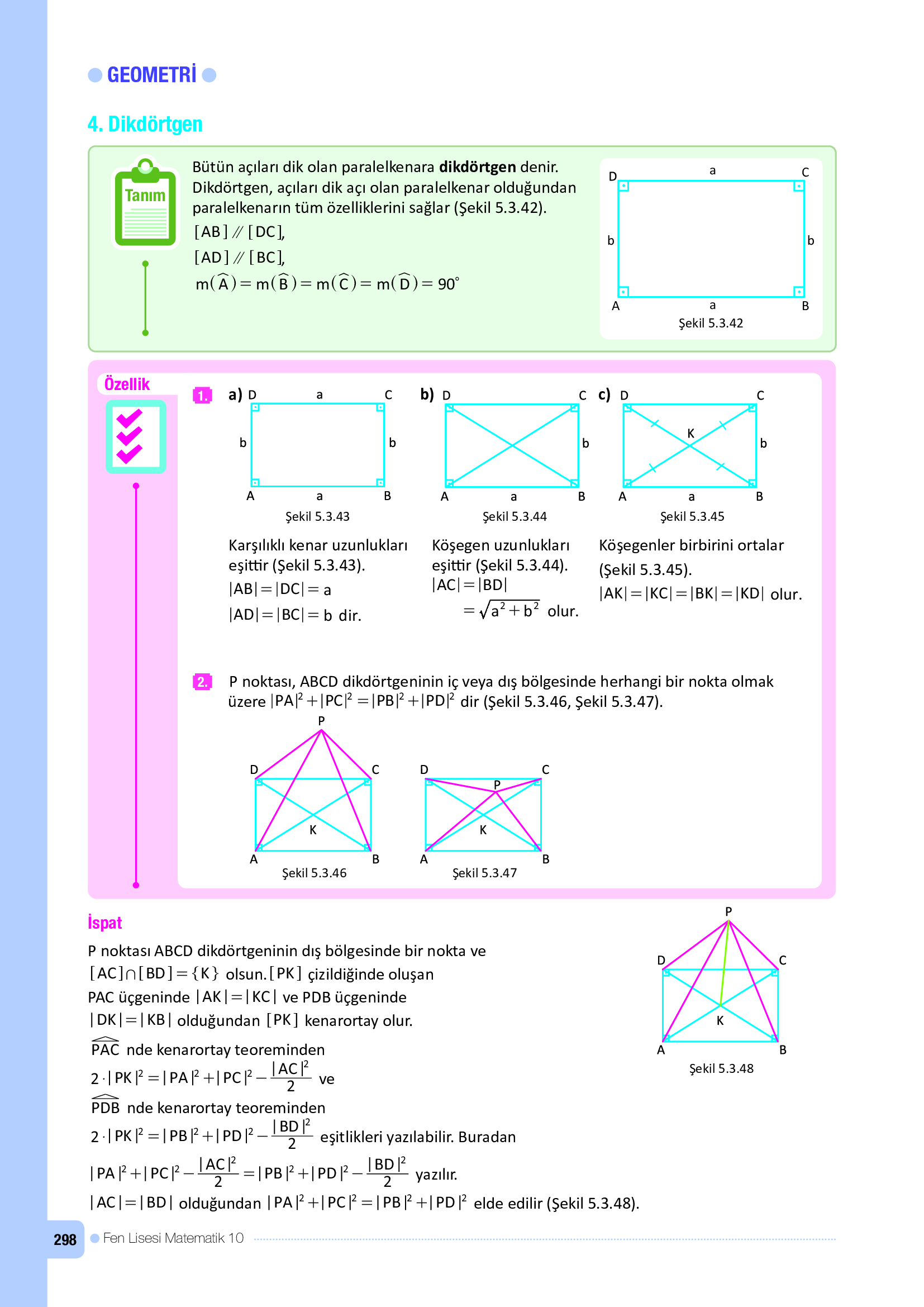 10. Sınıf Meb Yayınları Fen Lisesi Matematik Ders Kitabı Sayfa 298 Cevapları