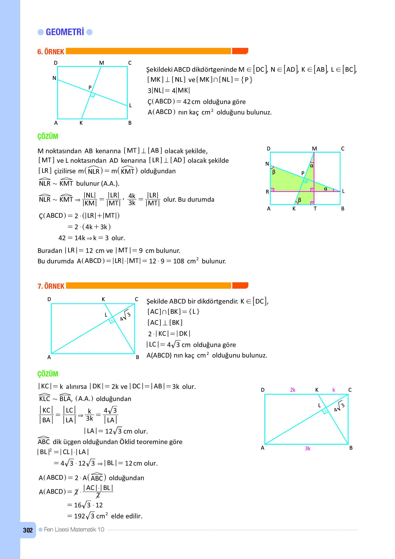 10. Sınıf Meb Yayınları Fen Lisesi Matematik Ders Kitabı Sayfa 302 Cevapları
