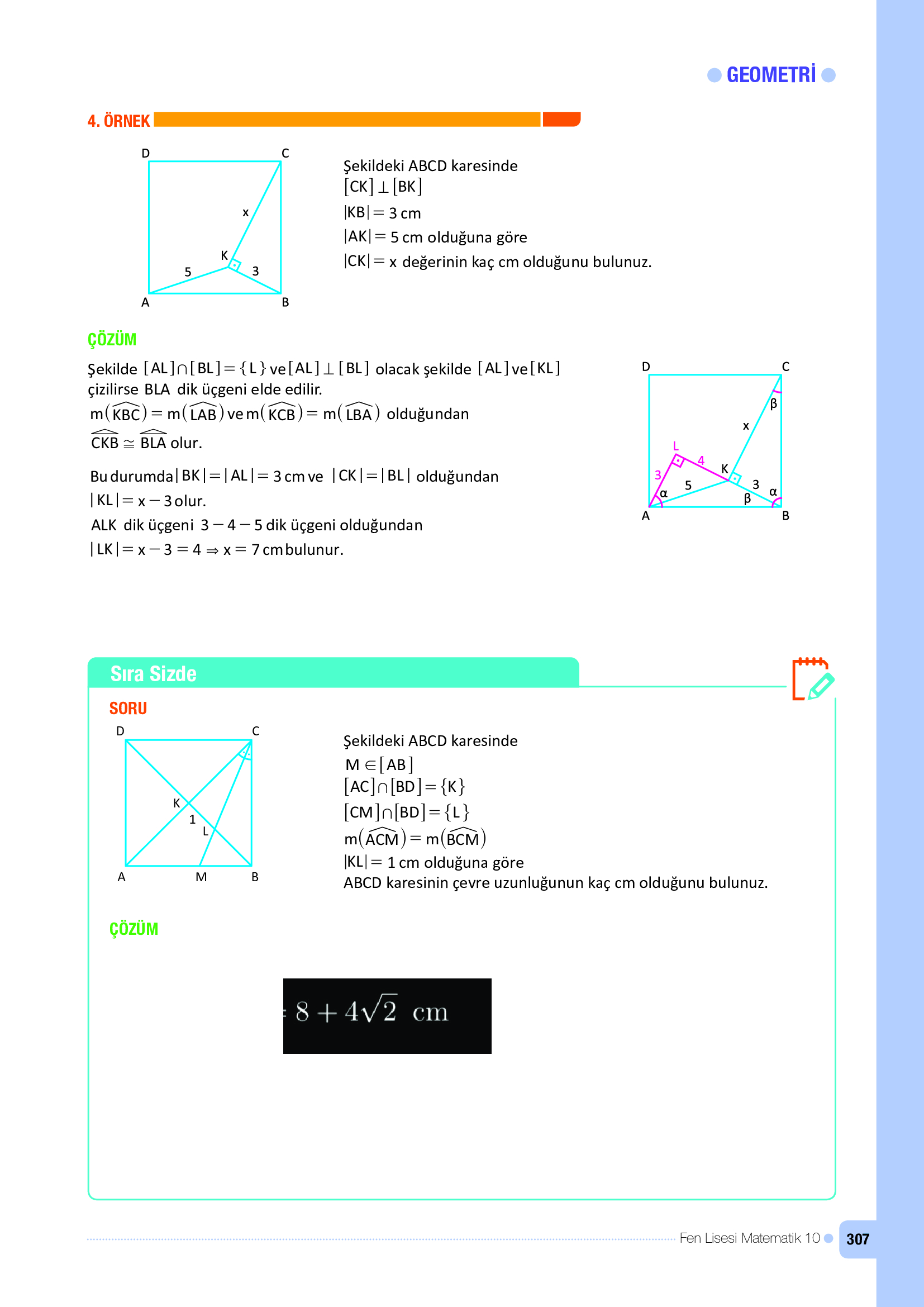 10. Sınıf Meb Yayınları Fen Lisesi Matematik Ders Kitabı Sayfa 307 Cevapları