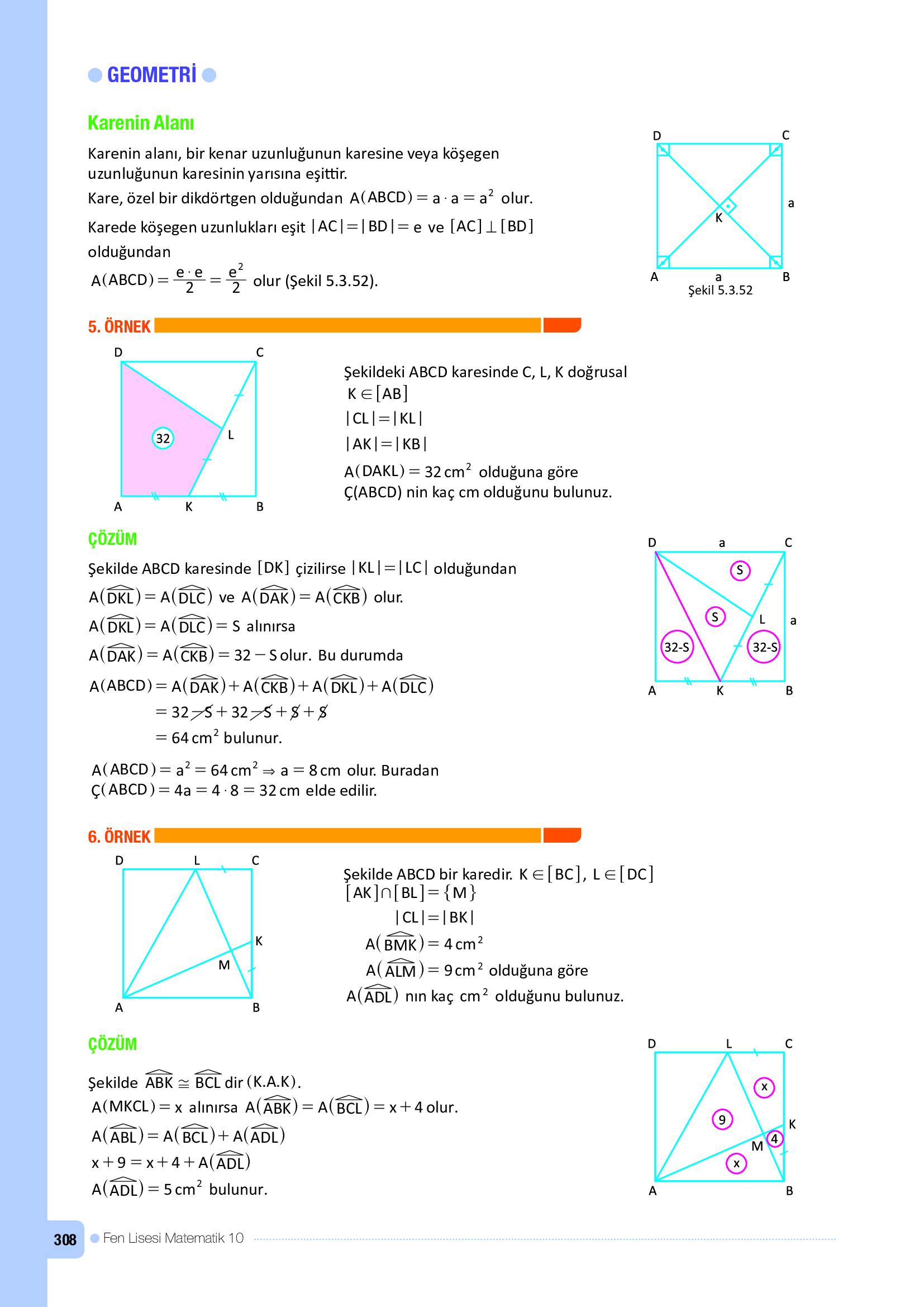 10. Sınıf Meb Yayınları Fen Lisesi Matematik Ders Kitabı Sayfa 308 Cevapları