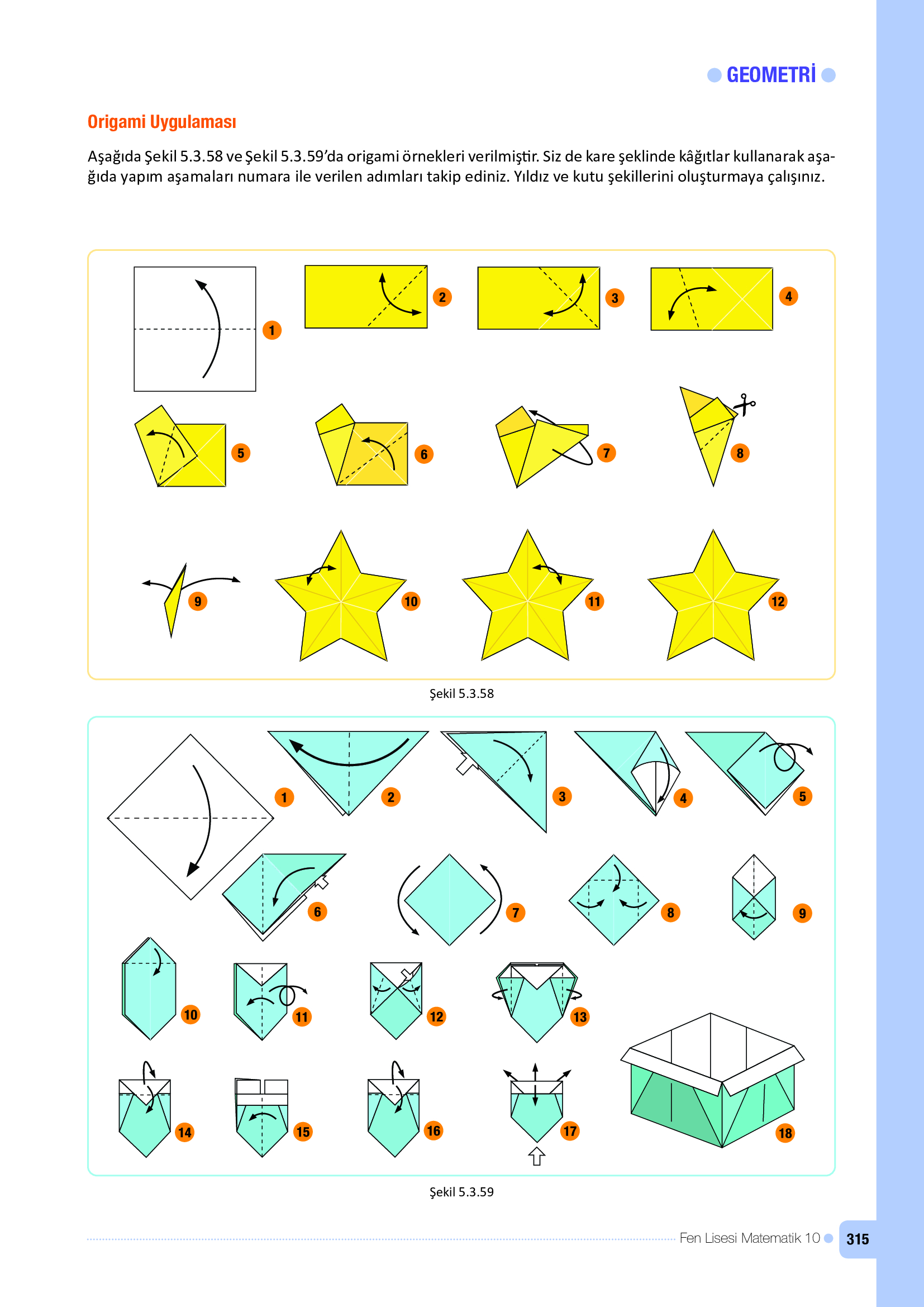 10. Sınıf Meb Yayınları Fen Lisesi Matematik Ders Kitabı Sayfa 315 Cevapları