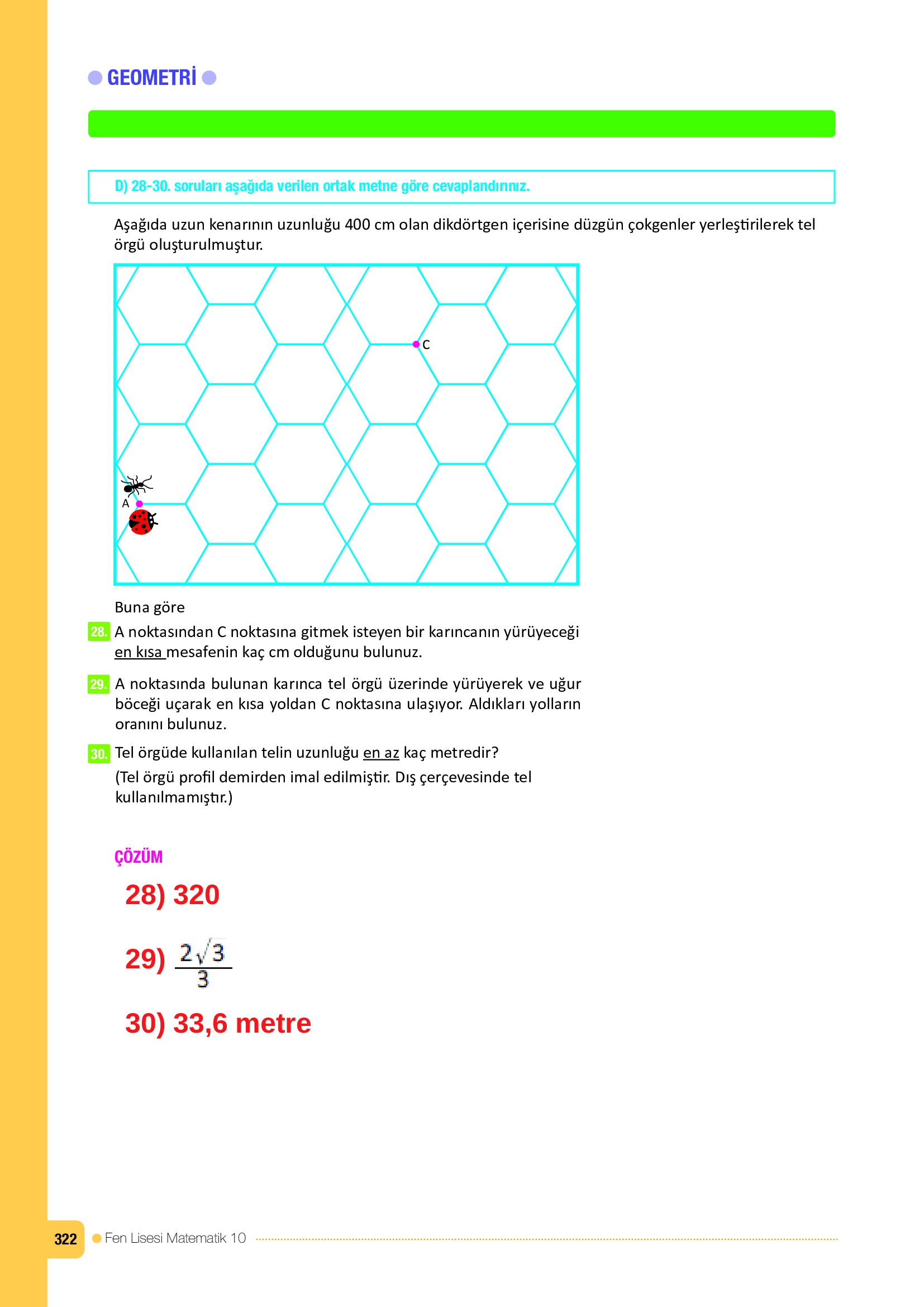 10. Sınıf Meb Yayınları Fen Lisesi Matematik Ders Kitabı Sayfa 322 Cevapları