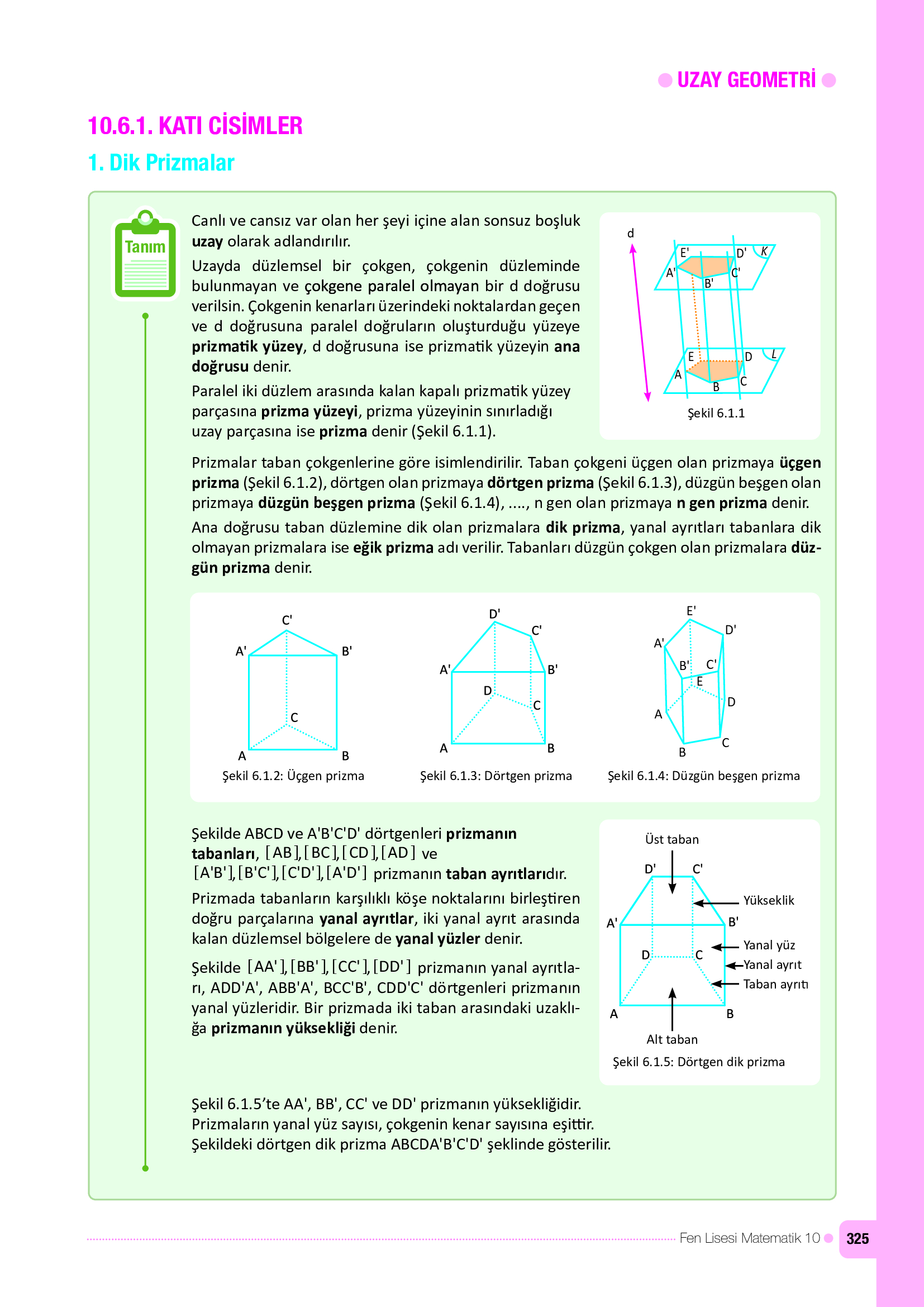 10. Sınıf Meb Yayınları Fen Lisesi Matematik Ders Kitabı Sayfa 325 Cevapları