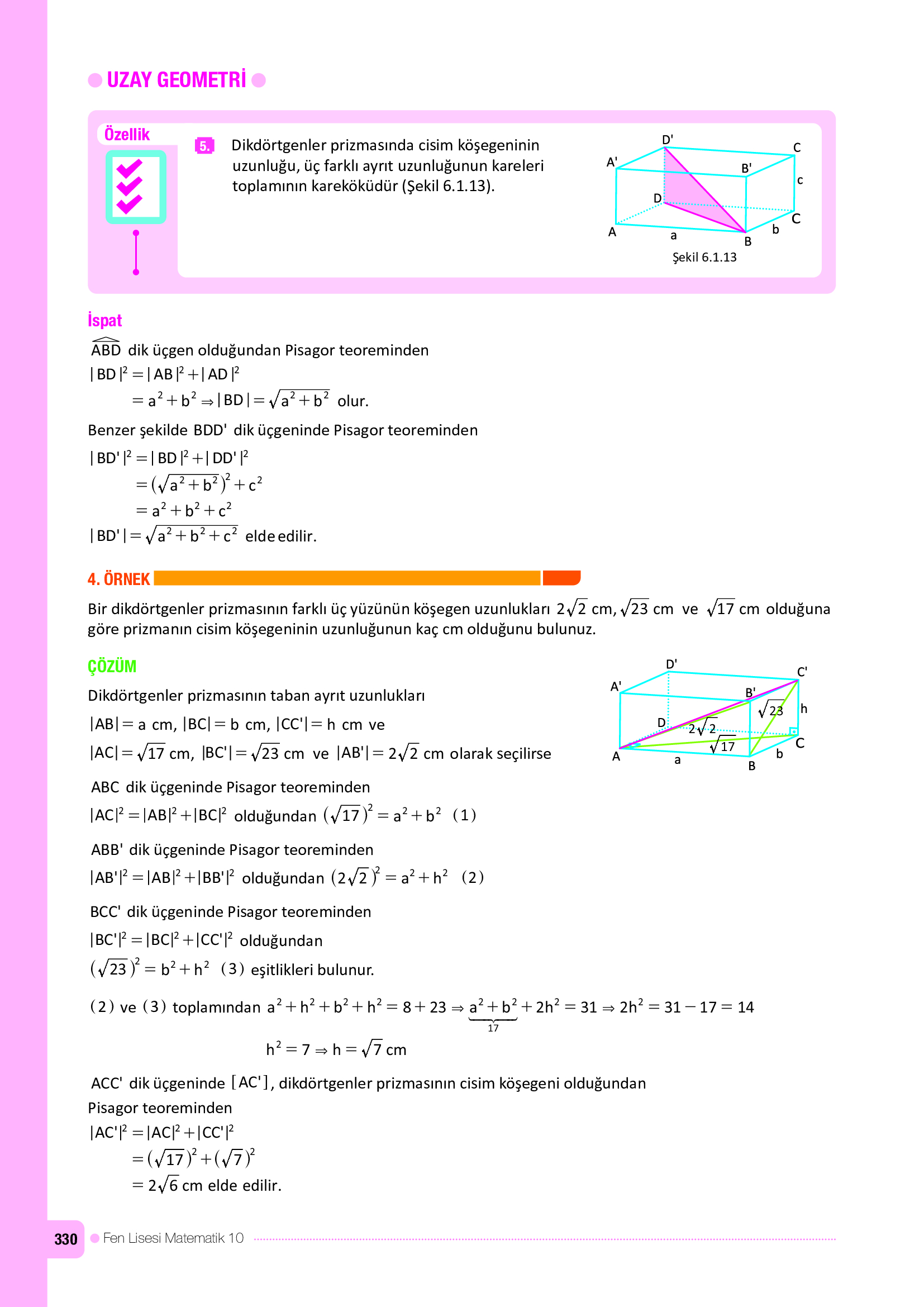 10. Sınıf Meb Yayınları Fen Lisesi Matematik Ders Kitabı Sayfa 330 Cevapları