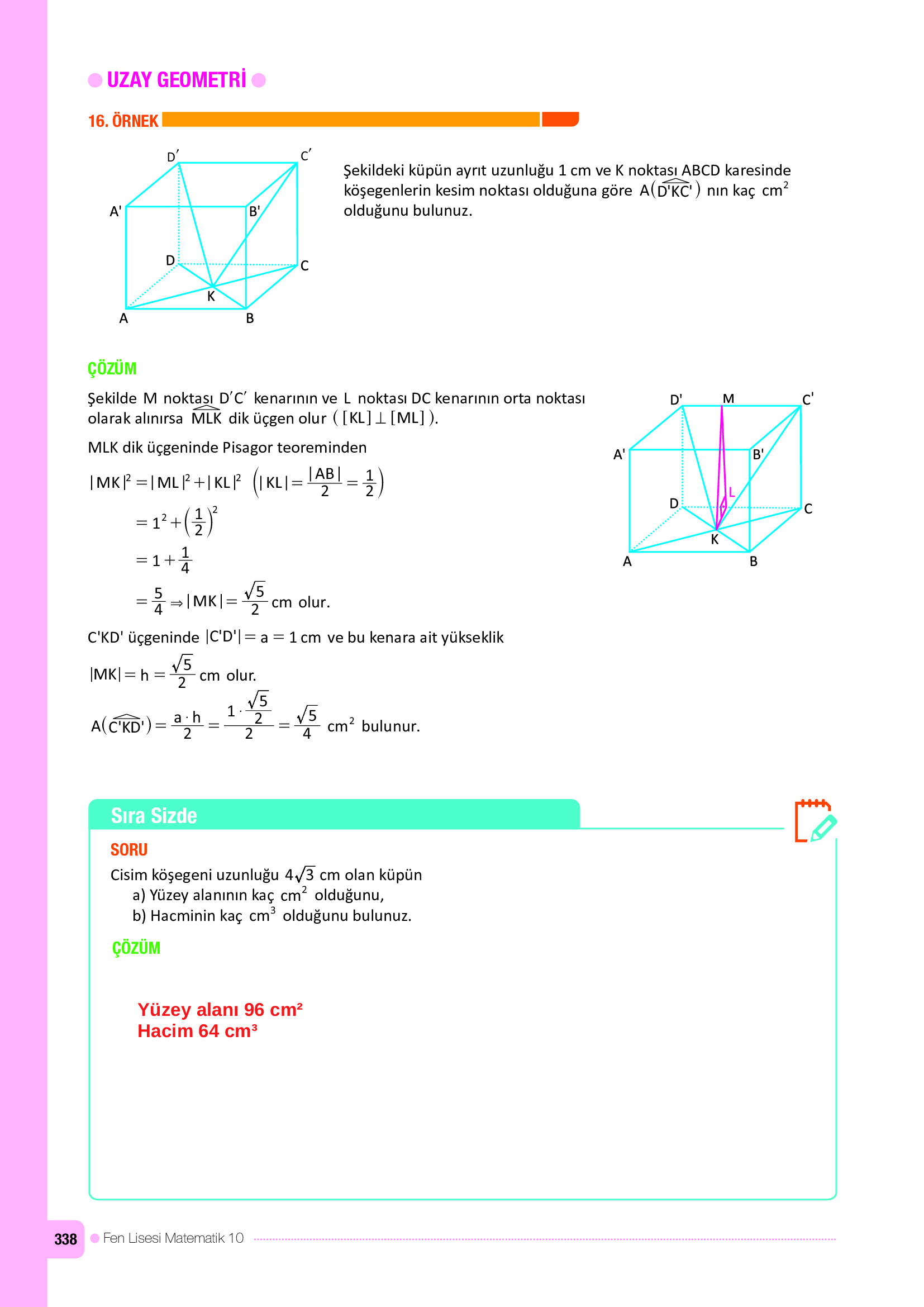 10. Sınıf Meb Yayınları Fen Lisesi Matematik Ders Kitabı Sayfa 338 Cevapları