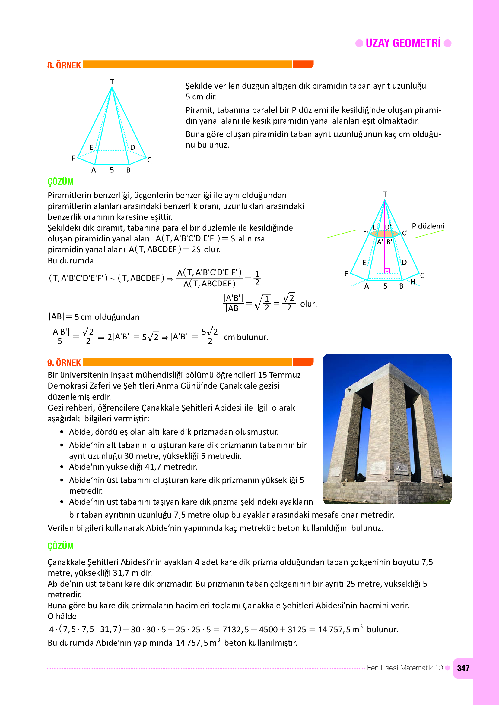 10. Sınıf Meb Yayınları Fen Lisesi Matematik Ders Kitabı Sayfa 347 Cevapları