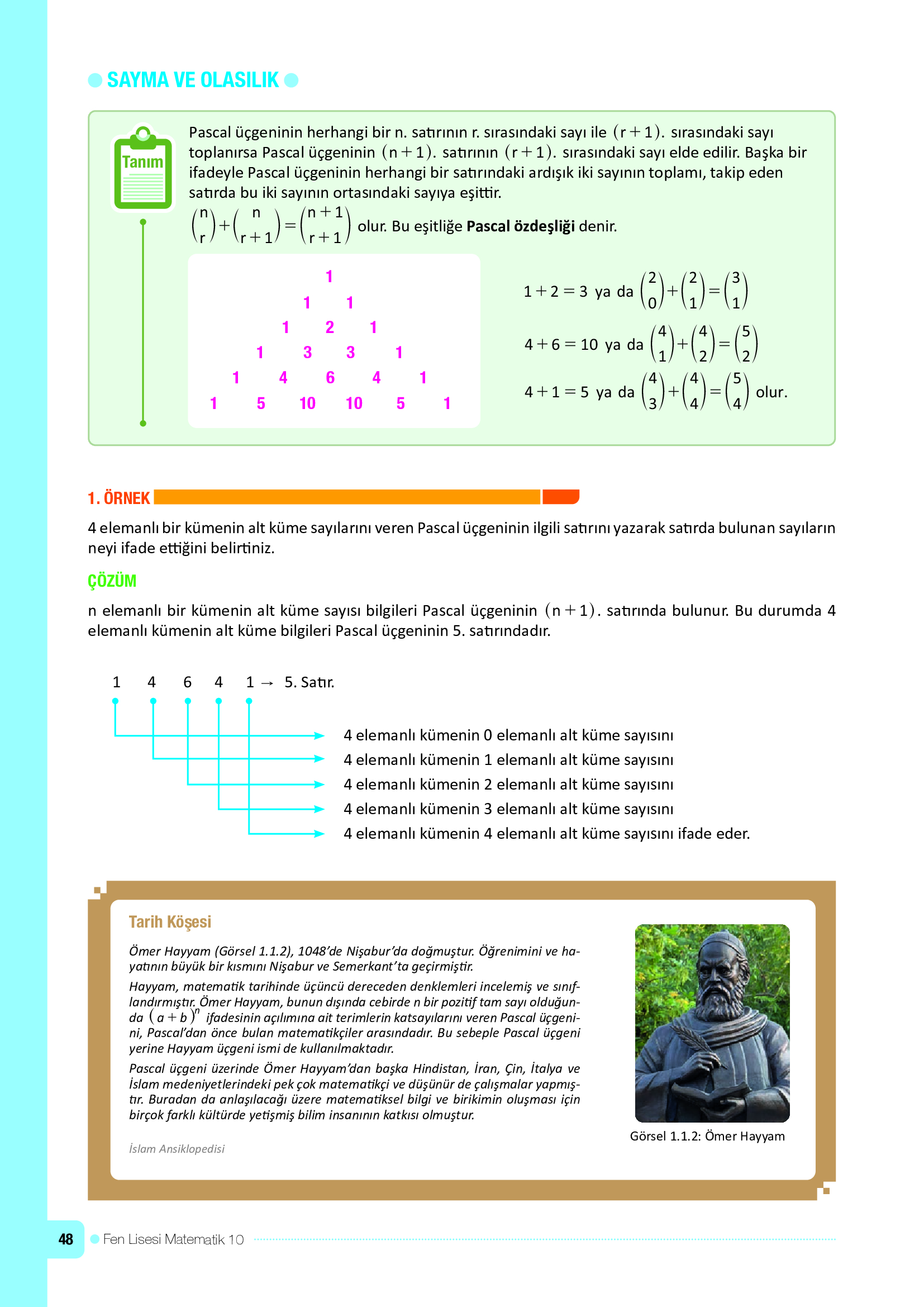 10. Sınıf Meb Yayınları Fen Lisesi Matematik Ders Kitabı Sayfa 48 Cevapları 10. Sınıf Meb Yayınları Fen Lisesi Matematik Ders Kitabı Sayfa 48 Cevapları