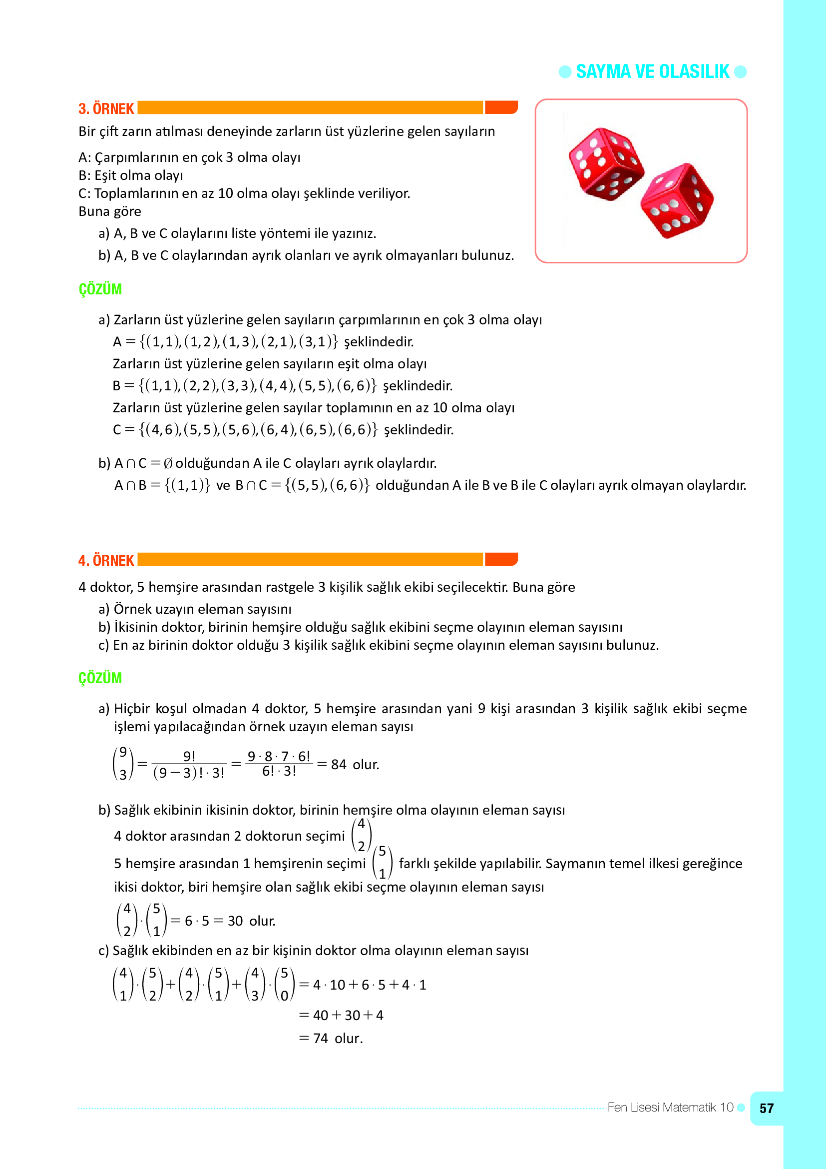 10. Sınıf Meb Yayınları Fen Lisesi Matematik Ders Kitabı Sayfa 57 Cevapları 10. Sınıf Meb Yayınları Fen Lisesi Matematik Ders Kitabı Sayfa 57 Cevapları