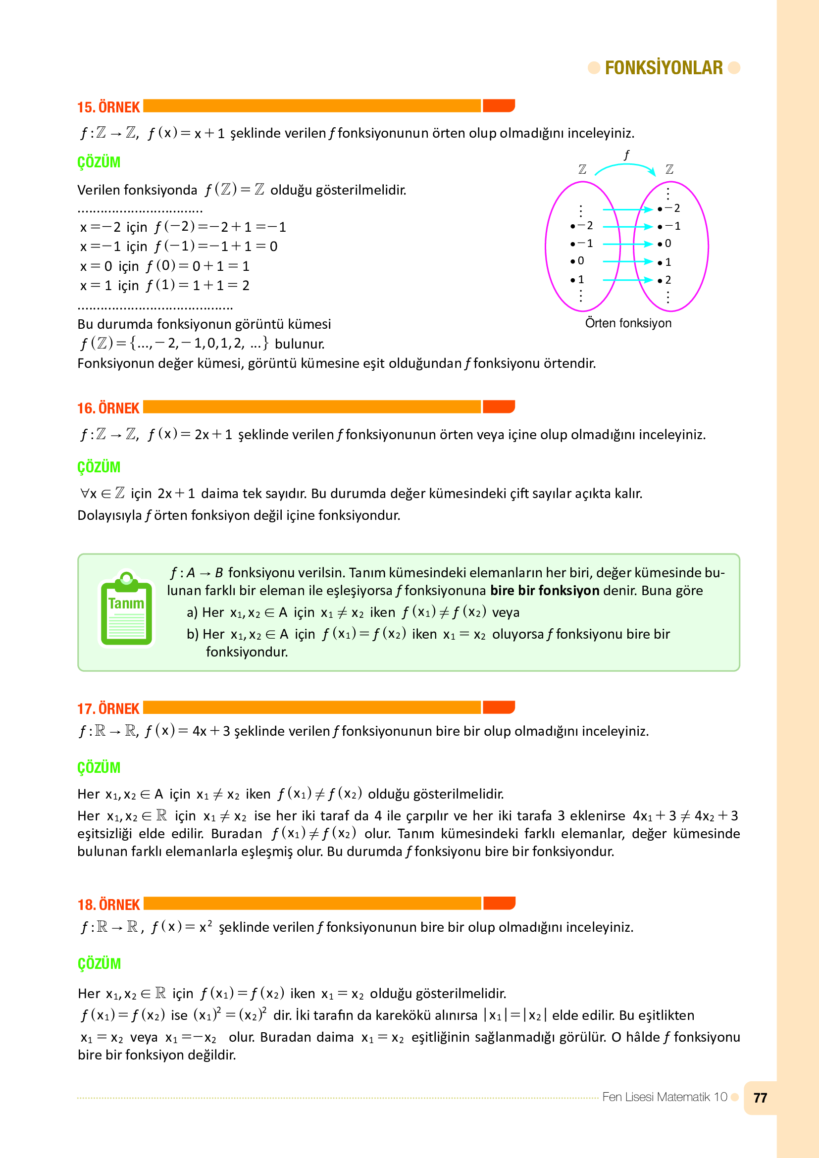 10. Sınıf Meb Yayınları Fen Lisesi Matematik Ders Kitabı Sayfa 77 Cevapları 10. Sınıf Meb Yayınları Fen Lisesi Matematik Ders Kitabı Sayfa 77 Cevapları