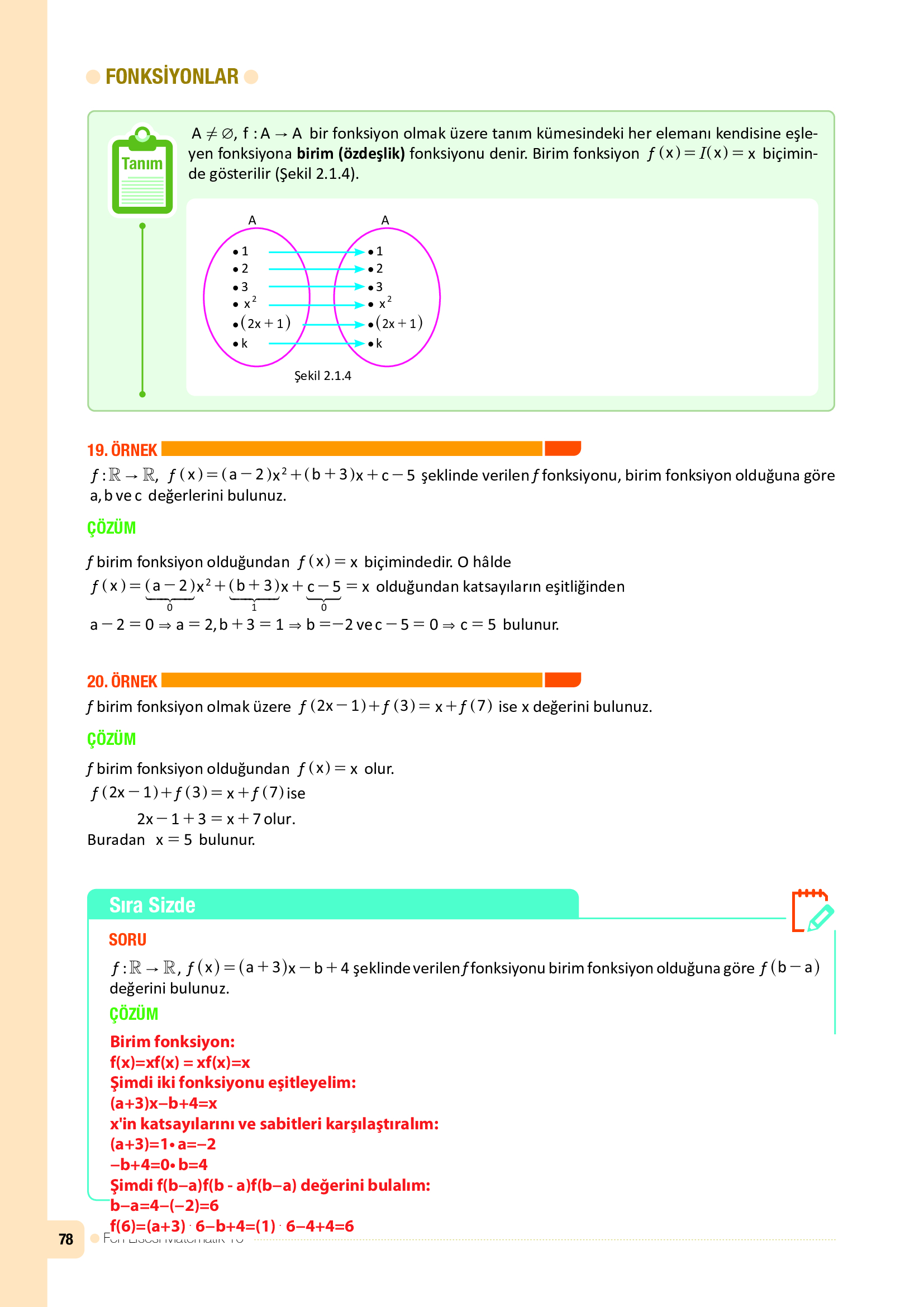 10. Sınıf Meb Yayınları Fen Lisesi Matematik Ders Kitabı Sayfa 78 Cevapları