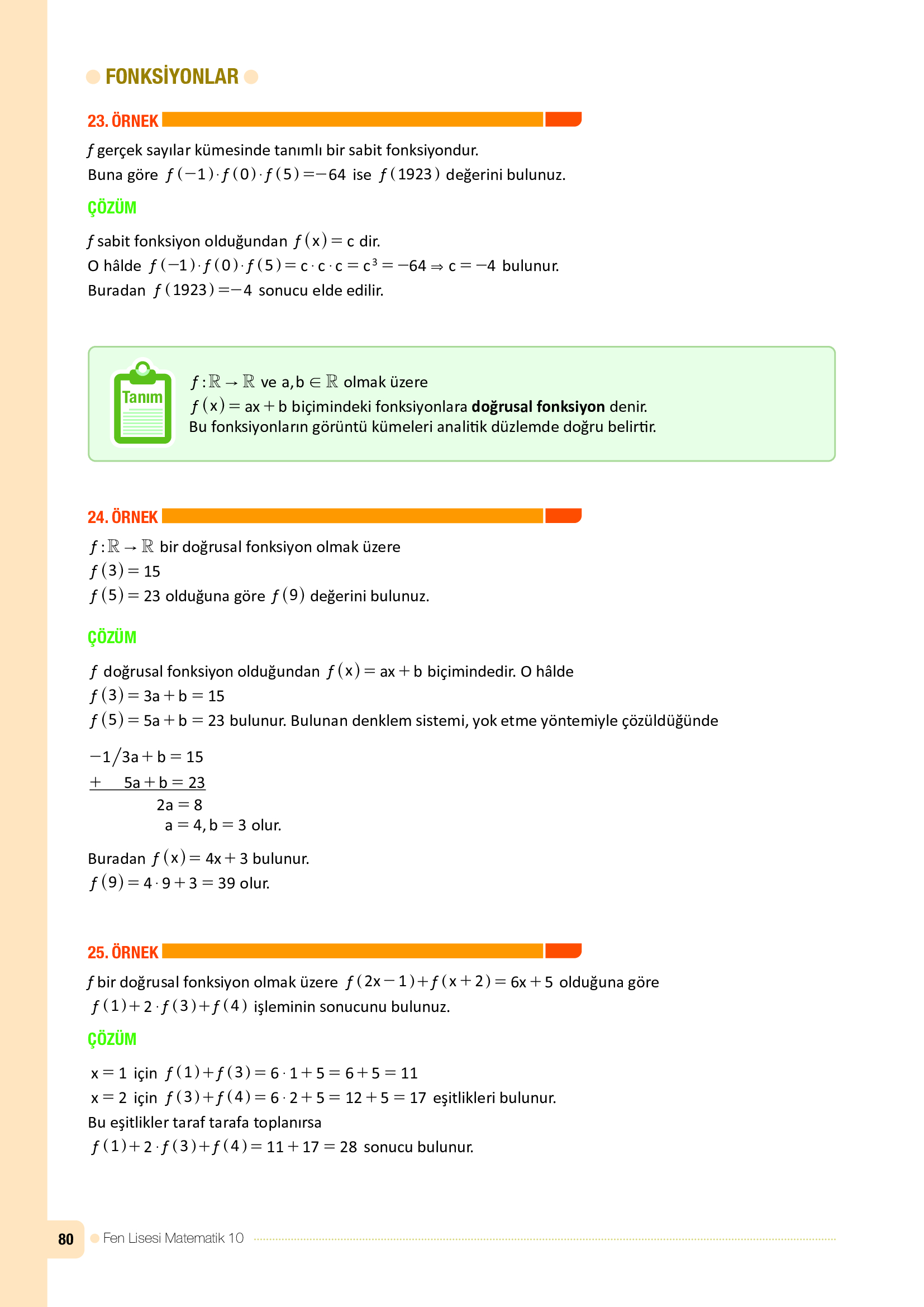 10. Sınıf Meb Yayınları Fen Lisesi Matematik Ders Kitabı Sayfa 80 Cevapları