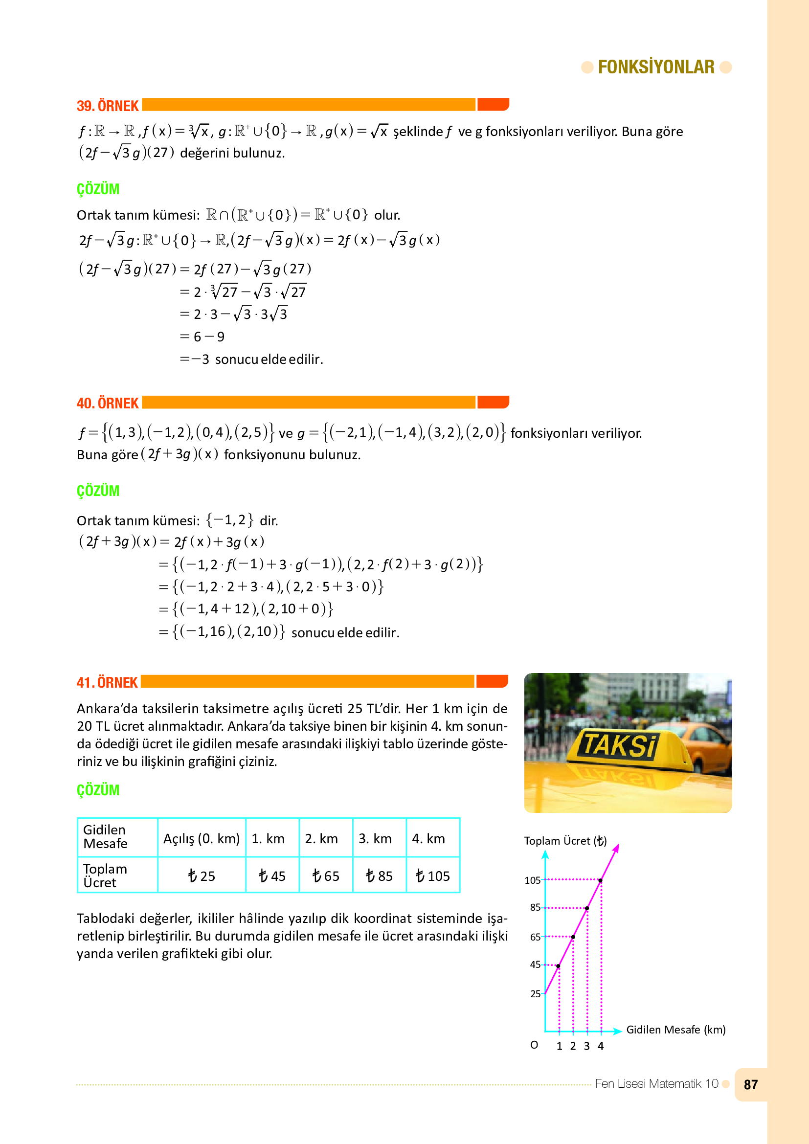 10. Sınıf Meb Yayınları Fen Lisesi Matematik Ders Kitabı Sayfa 87 Cevapları