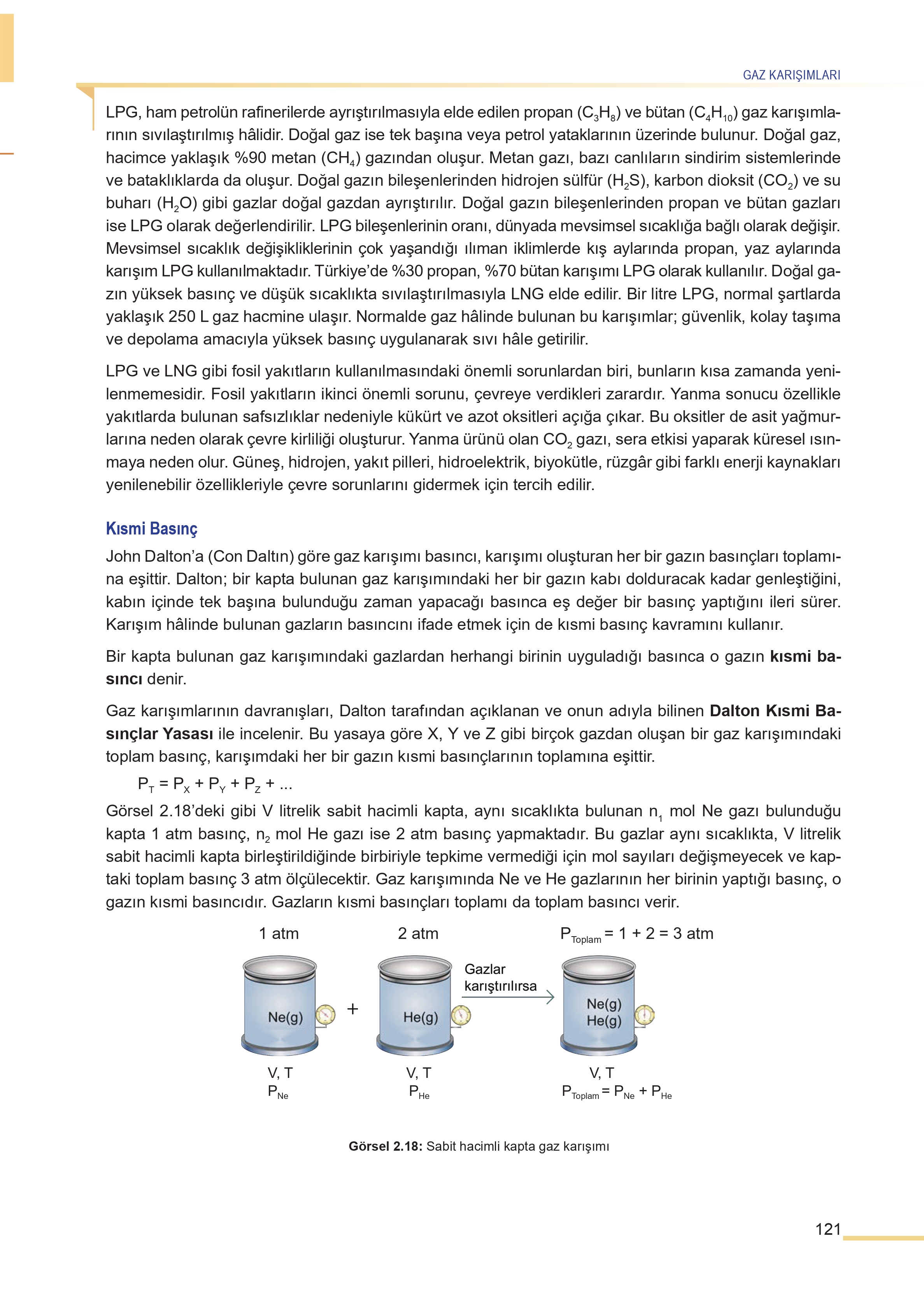 11. Sınıf Meb Yayınları Fen Lisesi Kimya Ders Kitabı Sayfa 121 Cevapları