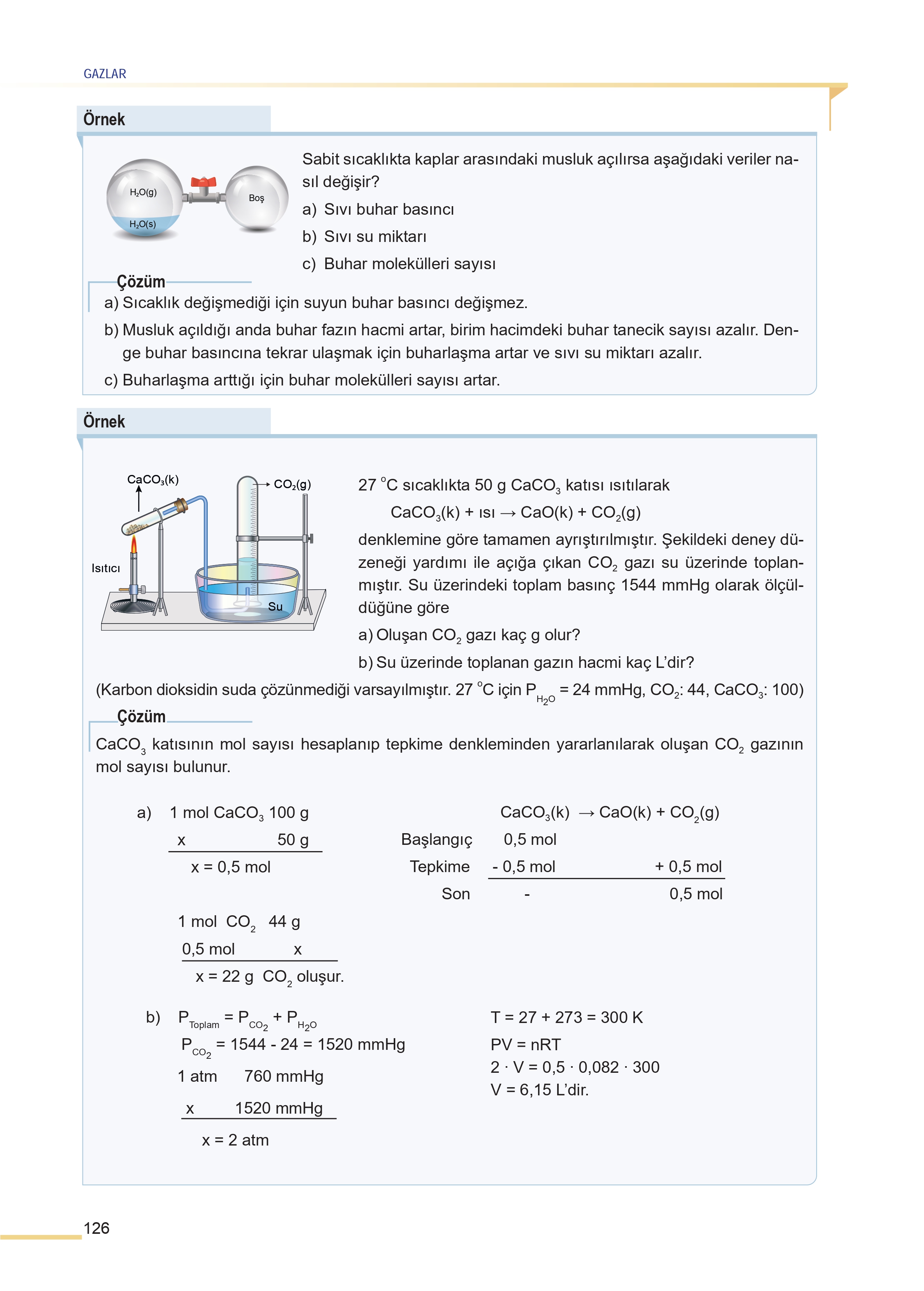 11. Sınıf Meb Yayınları Fen Lisesi Kimya Ders Kitabı Sayfa 126 Cevapları