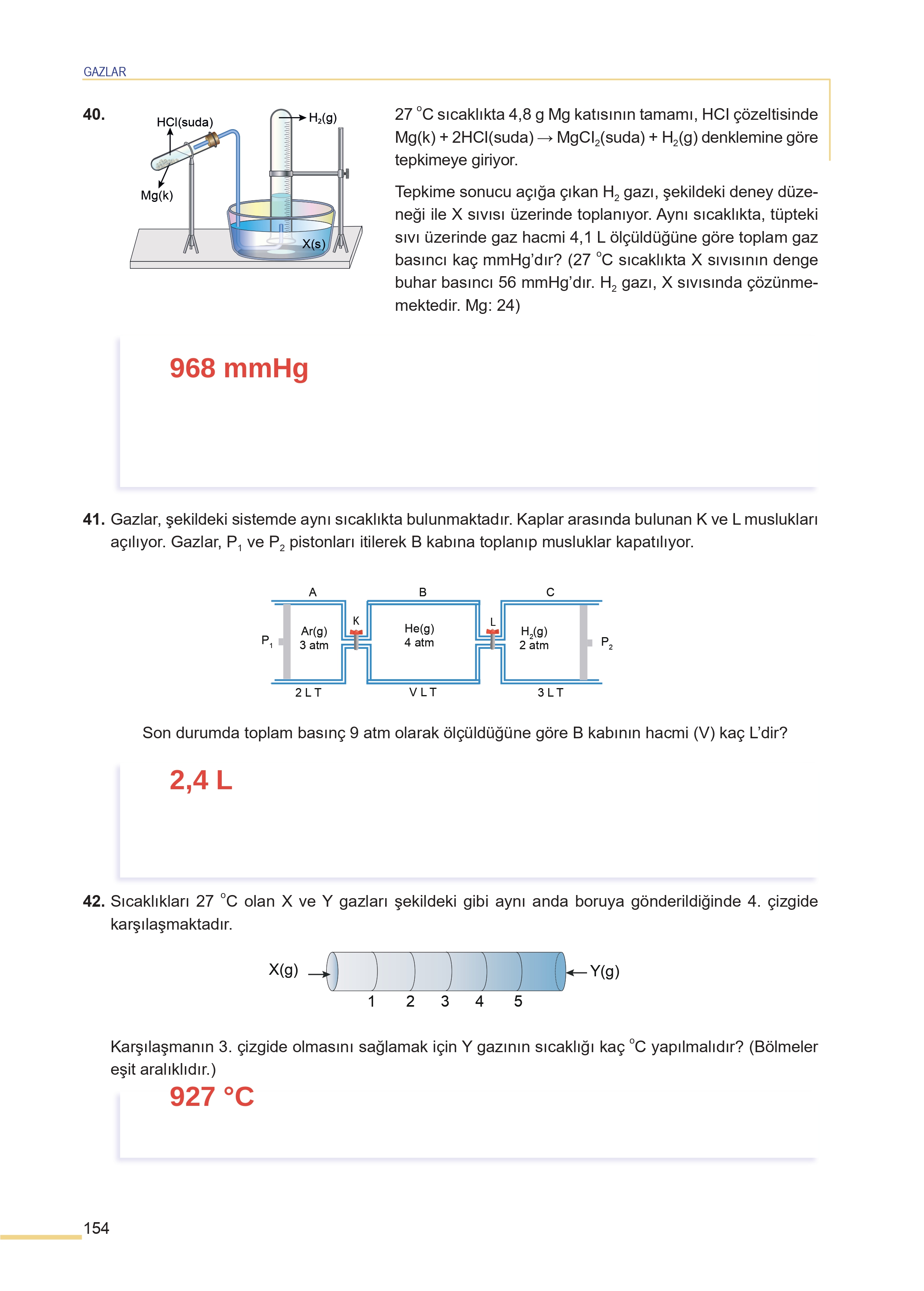 11. Sınıf Meb Yayınları Fen Lisesi Kimya Ders Kitabı Sayfa 154 Cevapları 11. Sınıf Meb Yayınları Fen Lisesi Kimya Ders Kitabı Sayfa 154 Cevapları