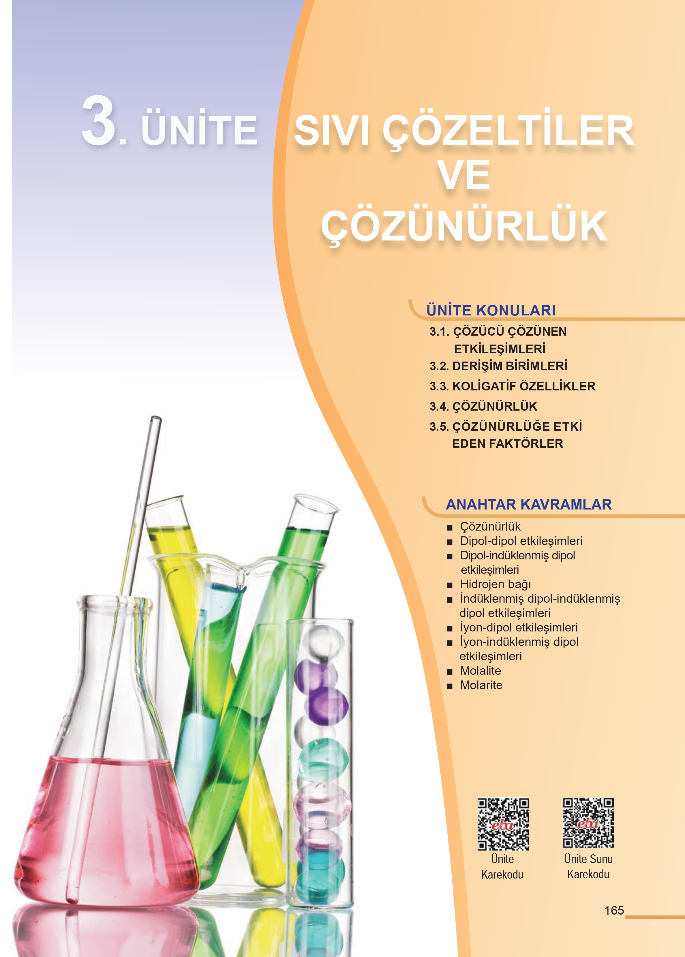 11. Sınıf Meb Yayınları Fen Lisesi Kimya Ders Kitabı Sayfa 165 Cevapları