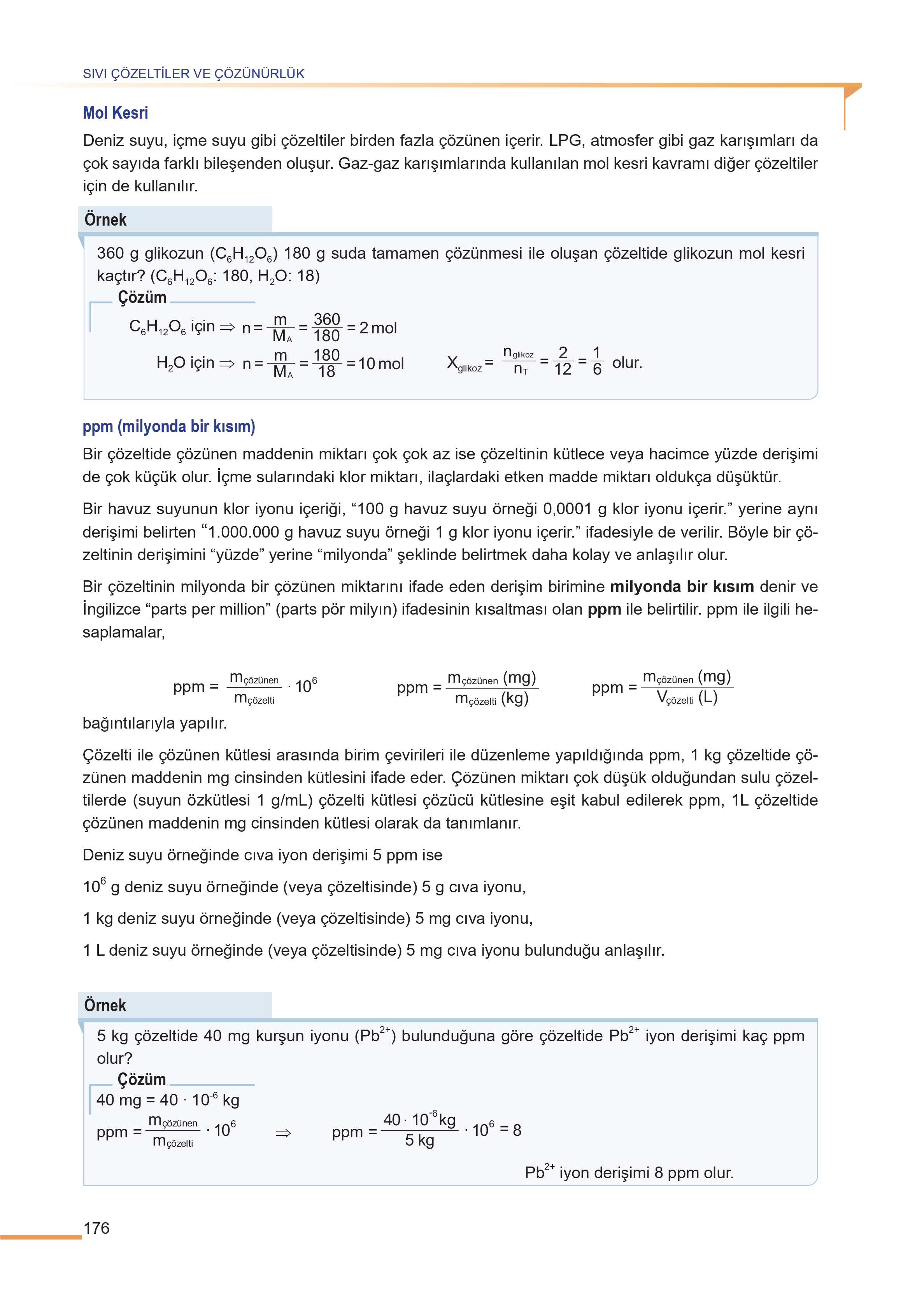 11. Sınıf Meb Yayınları Fen Lisesi Kimya Ders Kitabı Sayfa 176 Cevapları