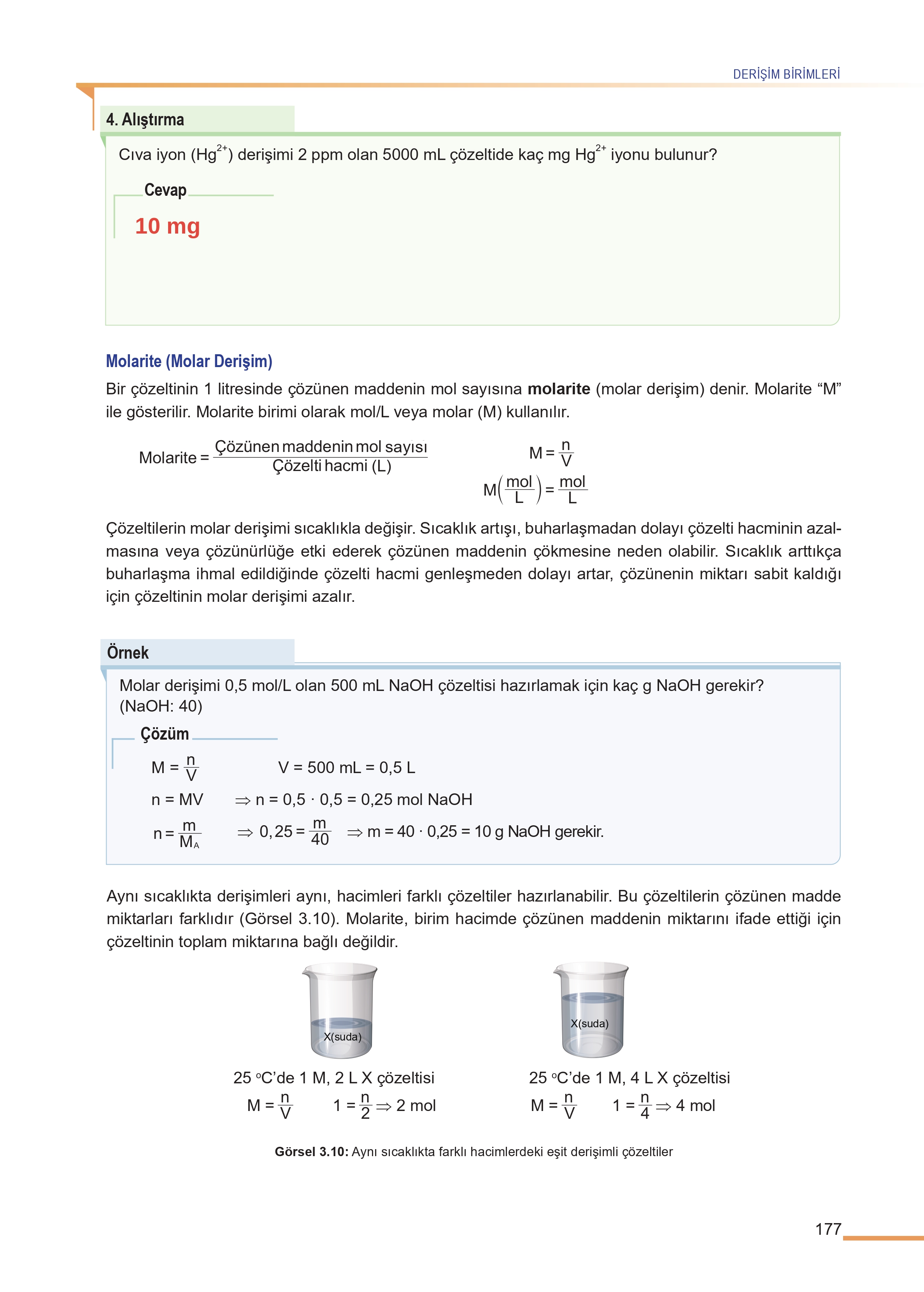 11. Sınıf Meb Yayınları Fen Lisesi Kimya Ders Kitabı Sayfa 177 Cevapları 11. Sınıf Meb Yayınları Fen Lisesi Kimya Ders Kitabı Sayfa 177 Cevapları
