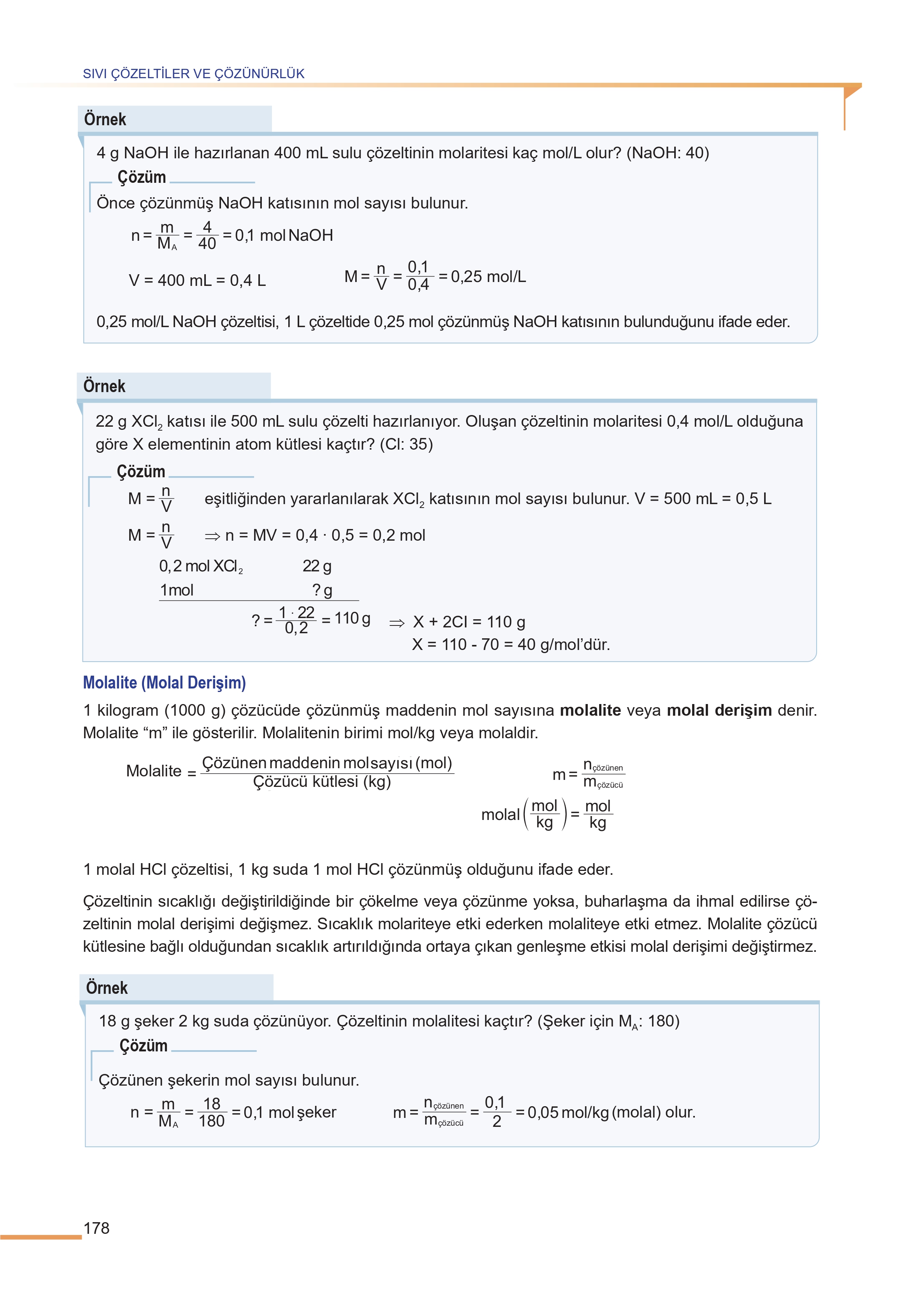 11. Sınıf Meb Yayınları Fen Lisesi Kimya Ders Kitabı Sayfa 178 Cevapları 11. Sınıf Meb Yayınları Fen Lisesi Kimya Ders Kitabı Sayfa 178 Cevapları