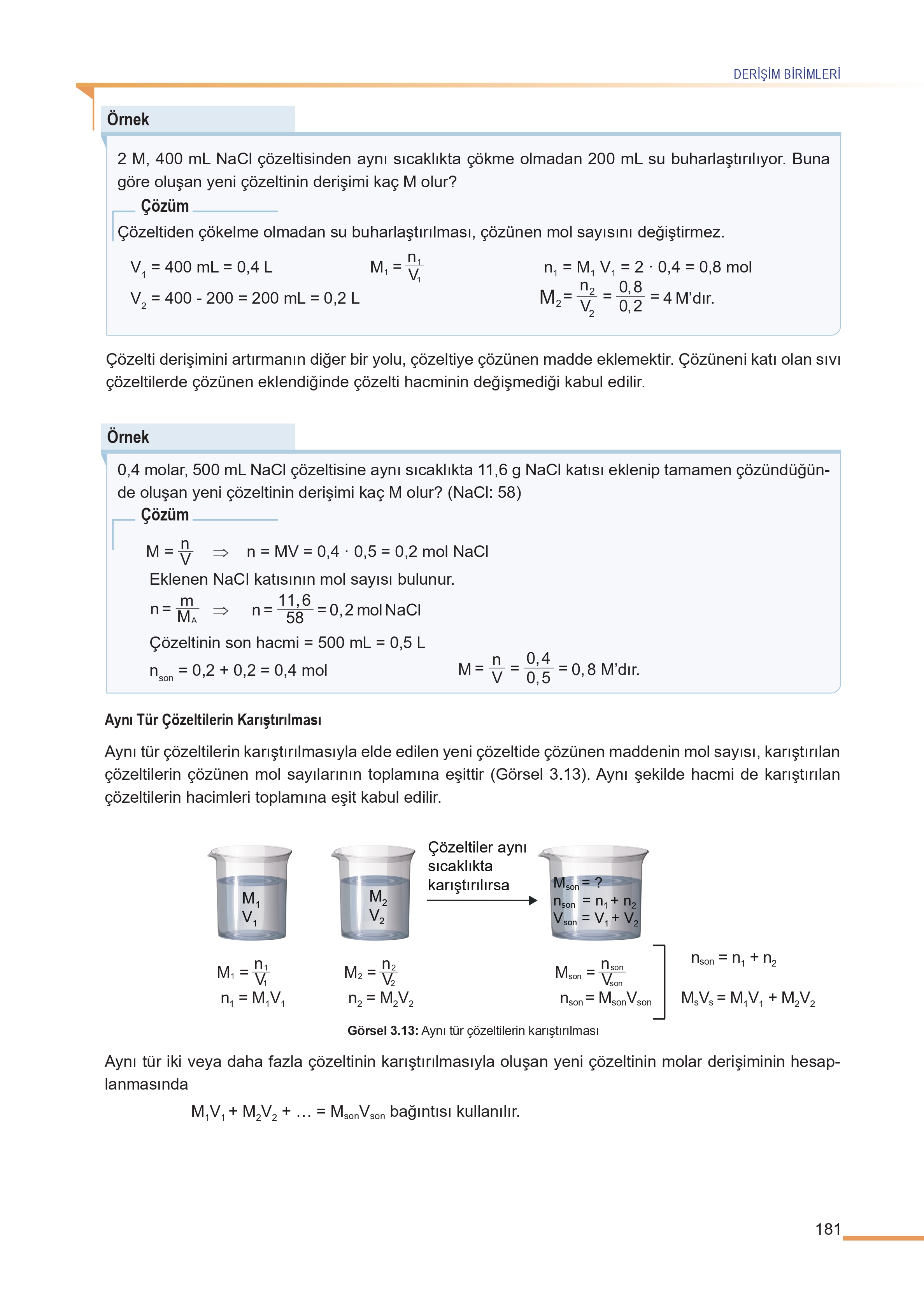 11. Sınıf Meb Yayınları Fen Lisesi Kimya Ders Kitabı Sayfa 181 Cevapları 11. Sınıf Meb Yayınları Fen Lisesi Kimya Ders Kitabı Sayfa 181 Cevapları