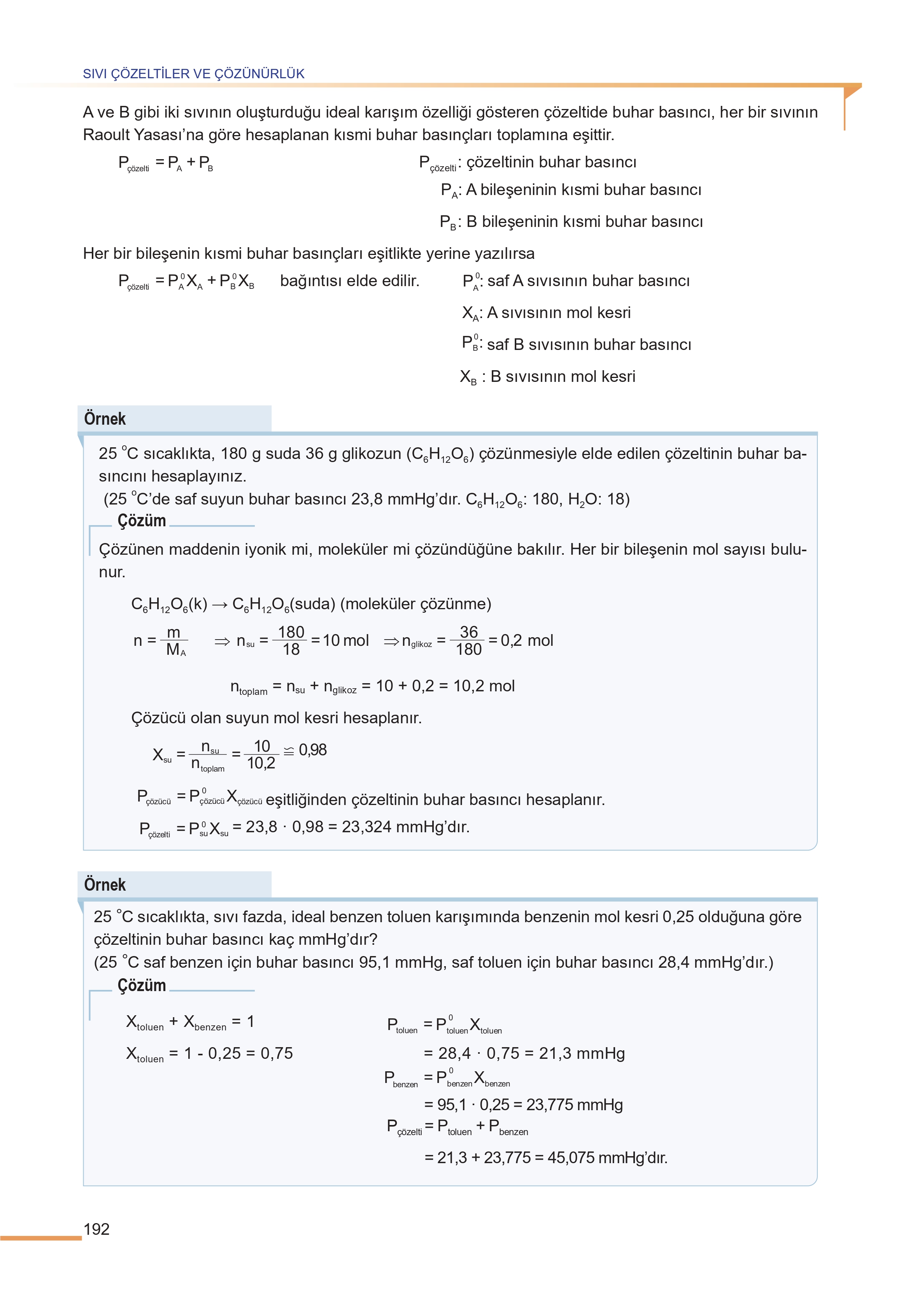 11. Sınıf Meb Yayınları Fen Lisesi Kimya Ders Kitabı Sayfa 192 Cevapları
