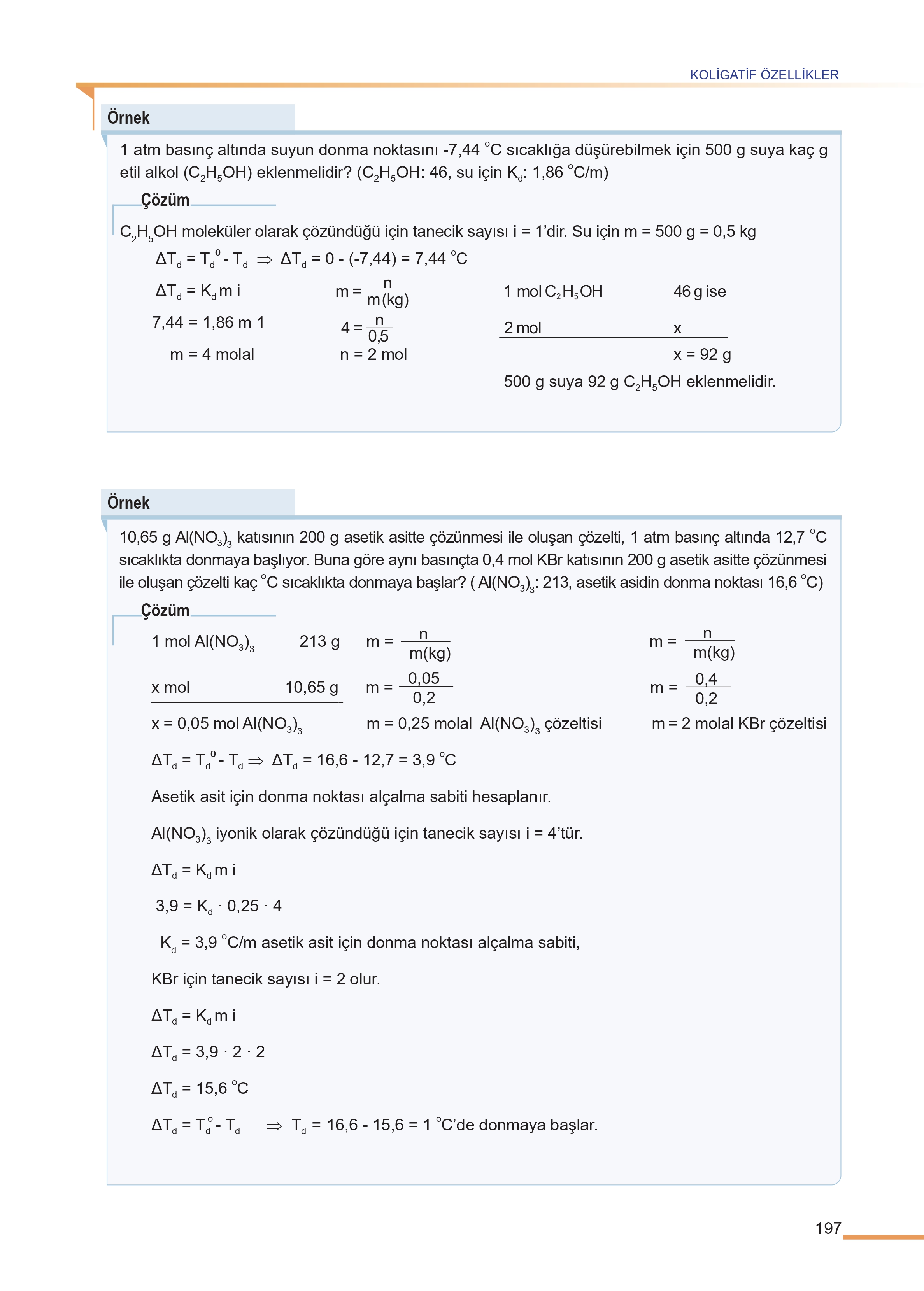11. Sınıf Meb Yayınları Fen Lisesi Kimya Ders Kitabı Sayfa 197 Cevapları 11. Sınıf Meb Yayınları Fen Lisesi Kimya Ders Kitabı Sayfa 197 Cevapları