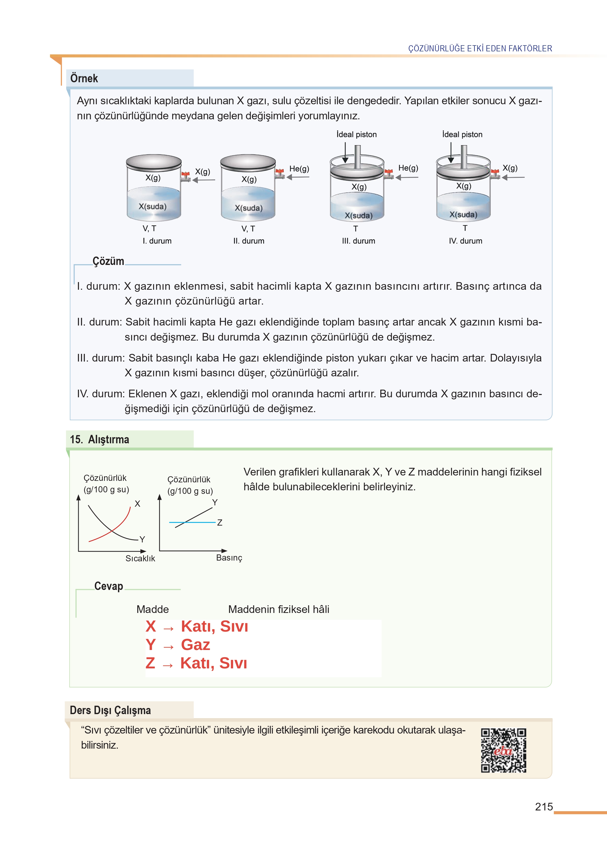 11. Sınıf Meb Yayınları Fen Lisesi Kimya Ders Kitabı Sayfa 215 Cevapları
