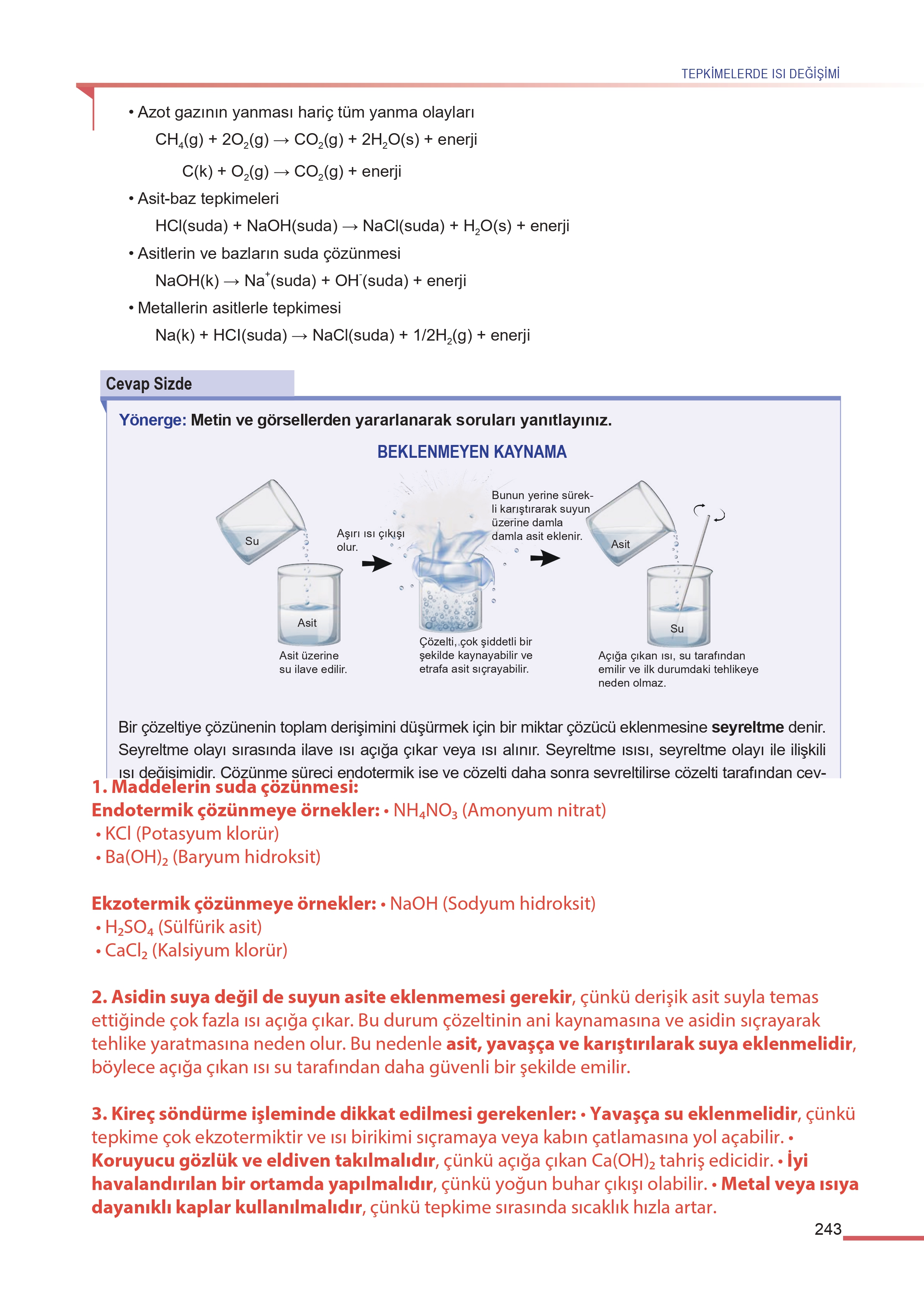11. Sınıf Meb Yayınları Fen Lisesi Kimya Ders Kitabı Sayfa 243 Cevapları 11. Sınıf Meb Yayınları Fen Lisesi Kimya Ders Kitabı Sayfa 243 Cevapları