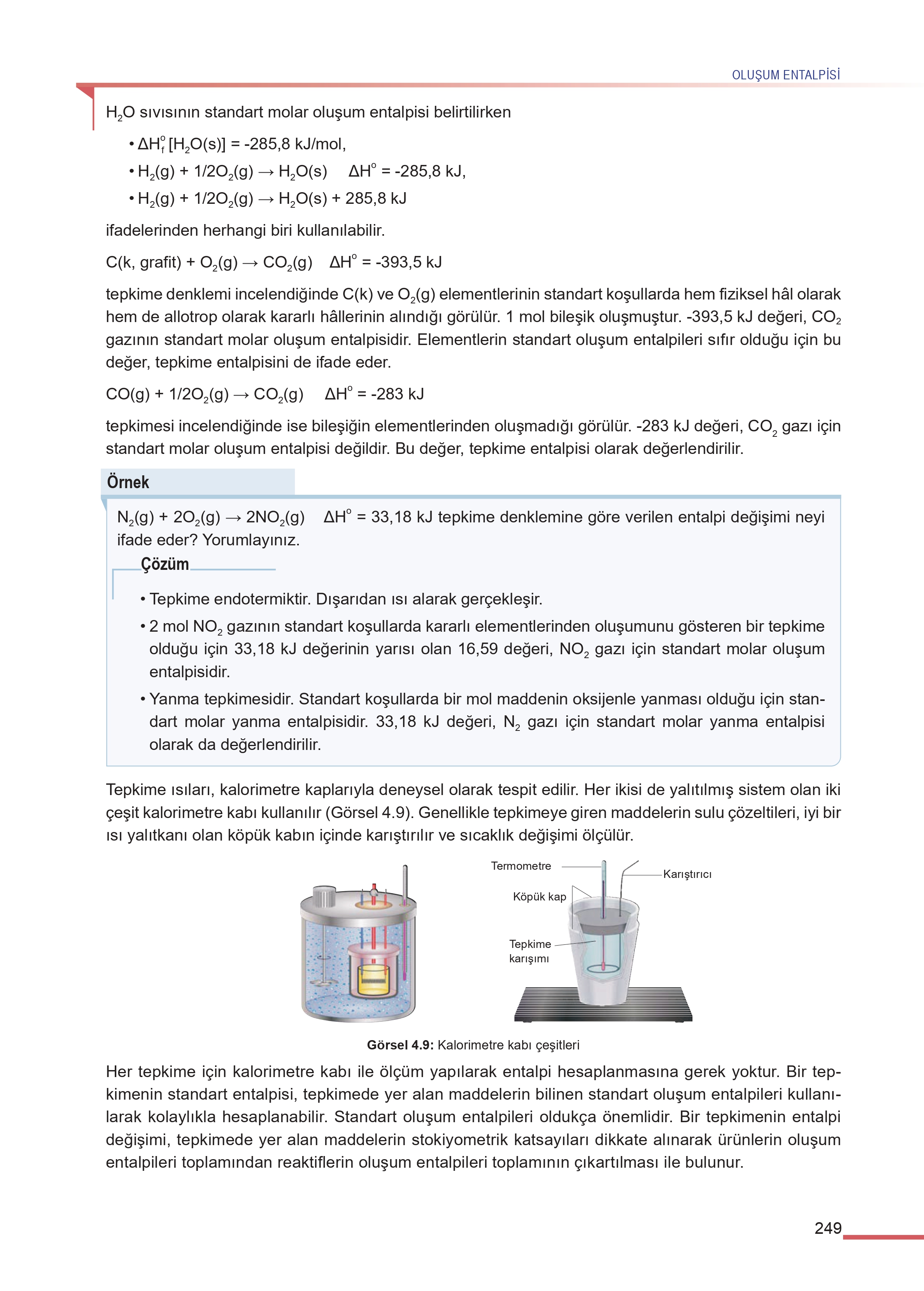 11. Sınıf Meb Yayınları Fen Lisesi Kimya Ders Kitabı Sayfa 249 Cevapları 11. Sınıf Meb Yayınları Fen Lisesi Kimya Ders Kitabı Sayfa 249 Cevapları