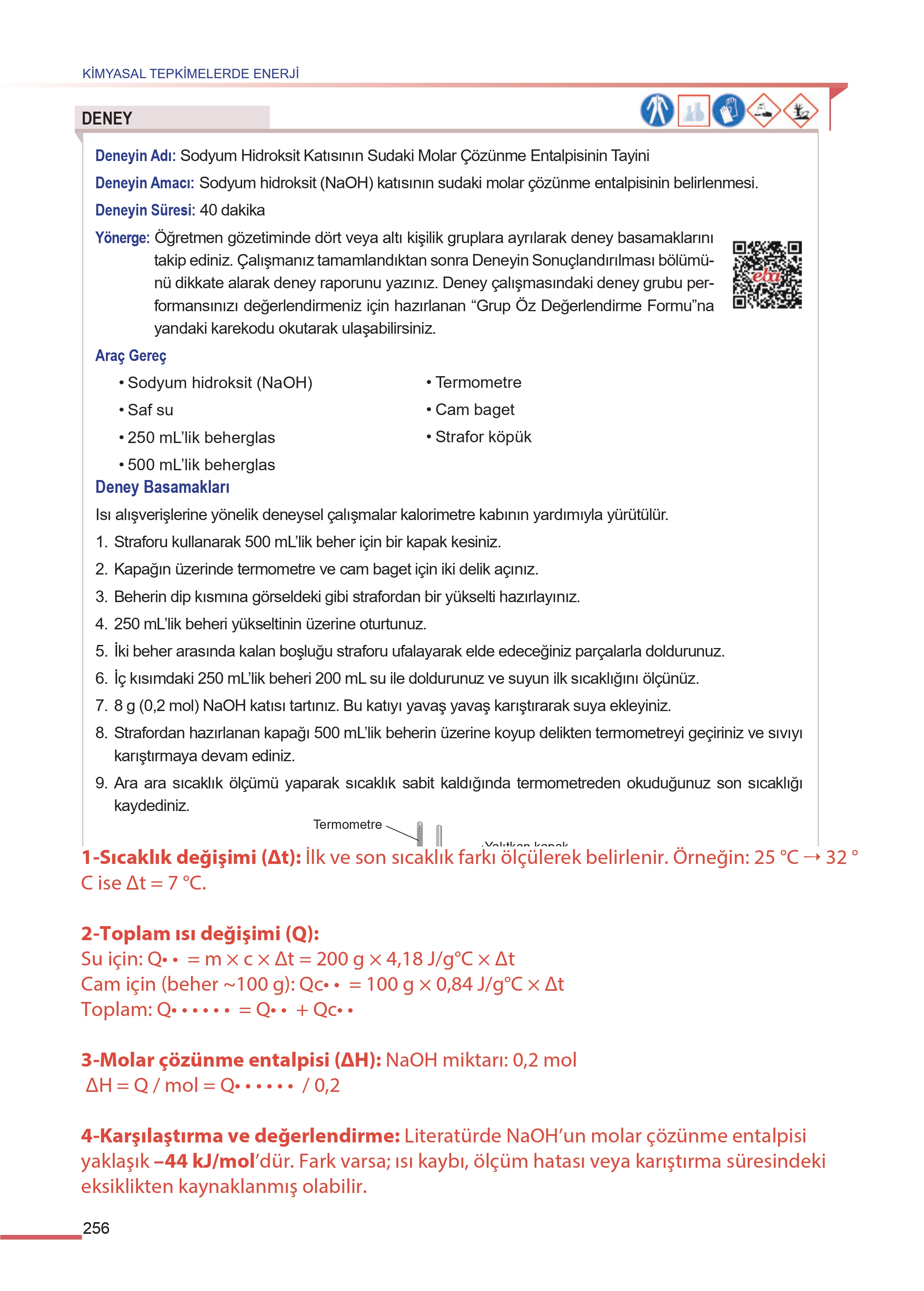 11. Sınıf Meb Yayınları Fen Lisesi Kimya Ders Kitabı Sayfa 256 Cevapları 11. Sınıf Meb Yayınları Fen Lisesi Kimya Ders Kitabı Sayfa 256 Cevapları