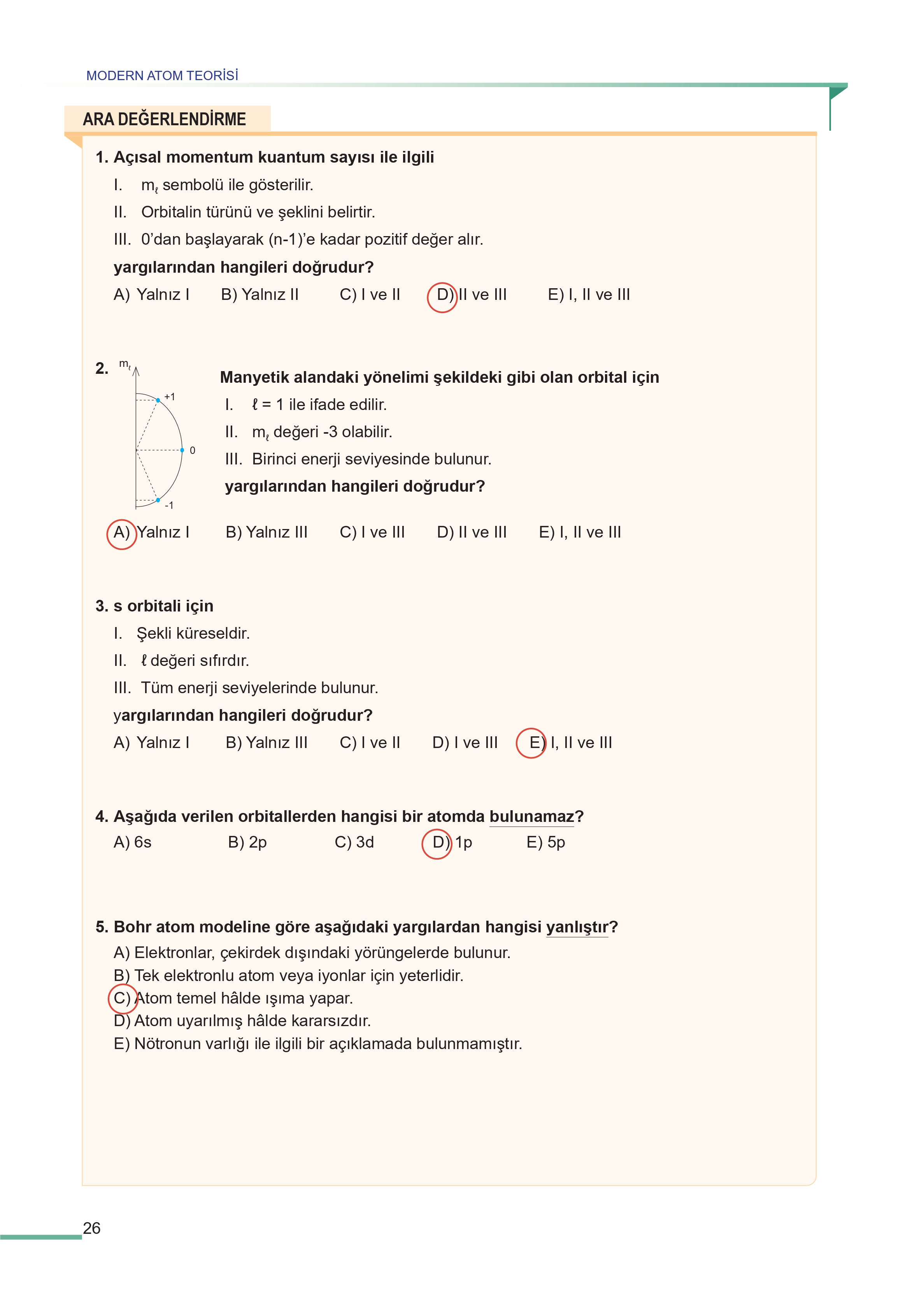 11. Sınıf Meb Yayınları Fen Lisesi Kimya Ders Kitabı Sayfa 26 Cevapları 11. Sınıf Meb Yayınları Fen Lisesi Kimya Ders Kitabı Sayfa 26 Cevapları