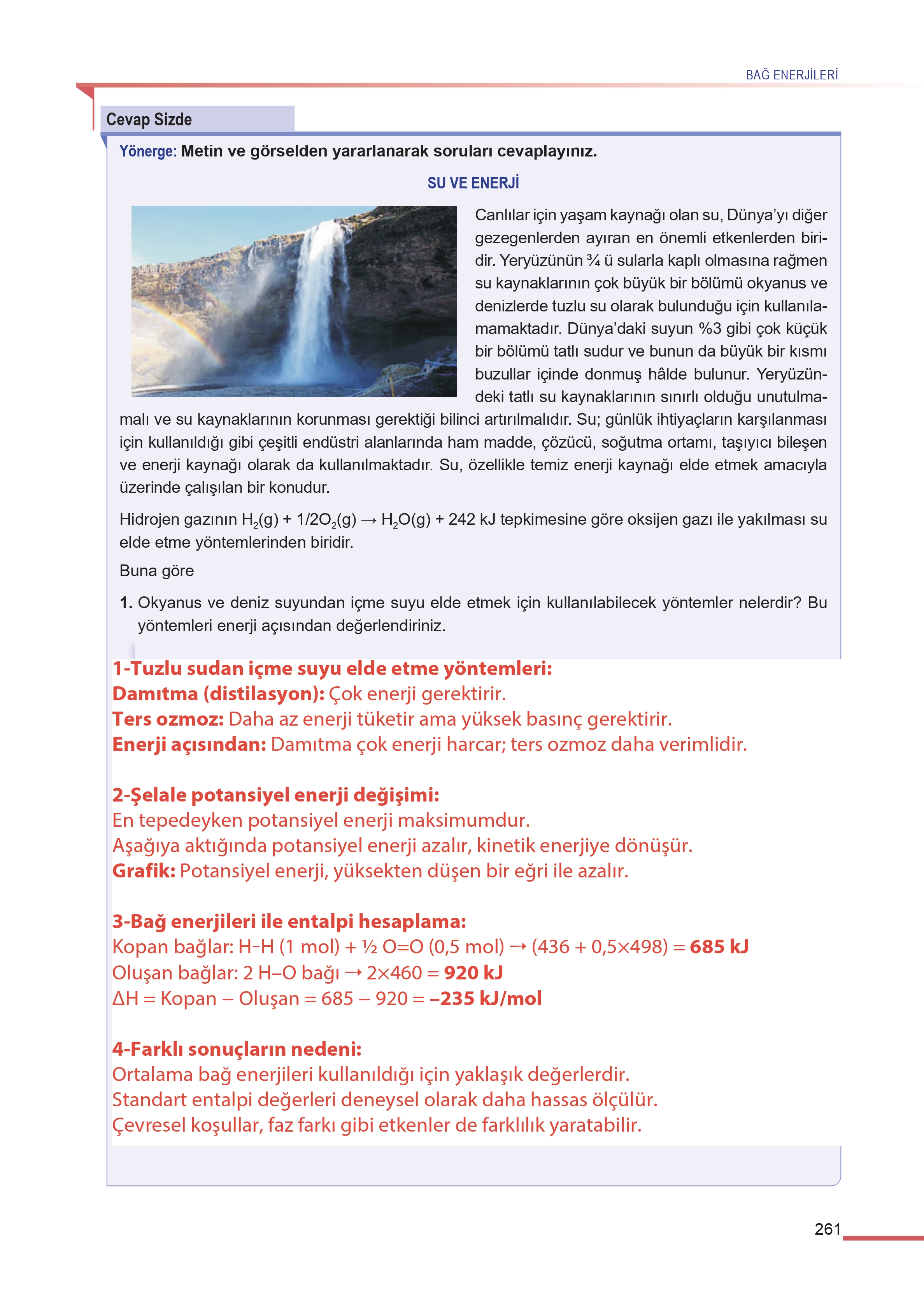 11. Sınıf Meb Yayınları Fen Lisesi Kimya Ders Kitabı Sayfa 261 Cevapları 11. Sınıf Meb Yayınları Fen Lisesi Kimya Ders Kitabı Sayfa 261 Cevapları