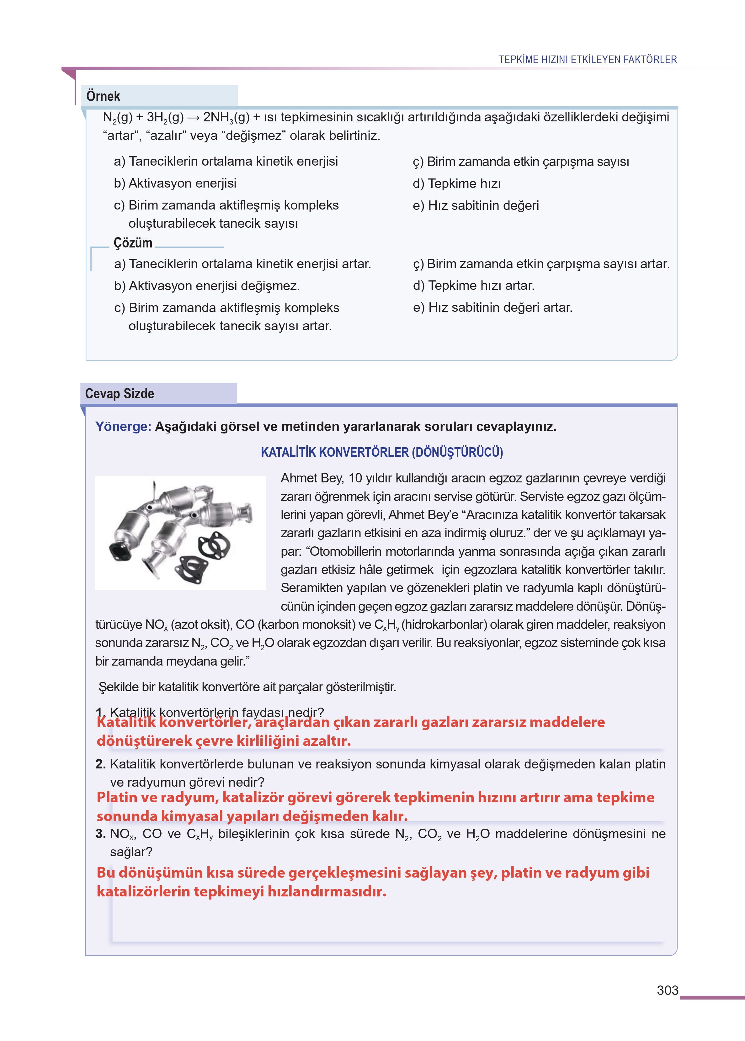 11. Sınıf Meb Yayınları Fen Lisesi Kimya Ders Kitabı Sayfa 303 Cevapları 11. Sınıf Meb Yayınları Fen Lisesi Kimya Ders Kitabı Sayfa 303 Cevapları