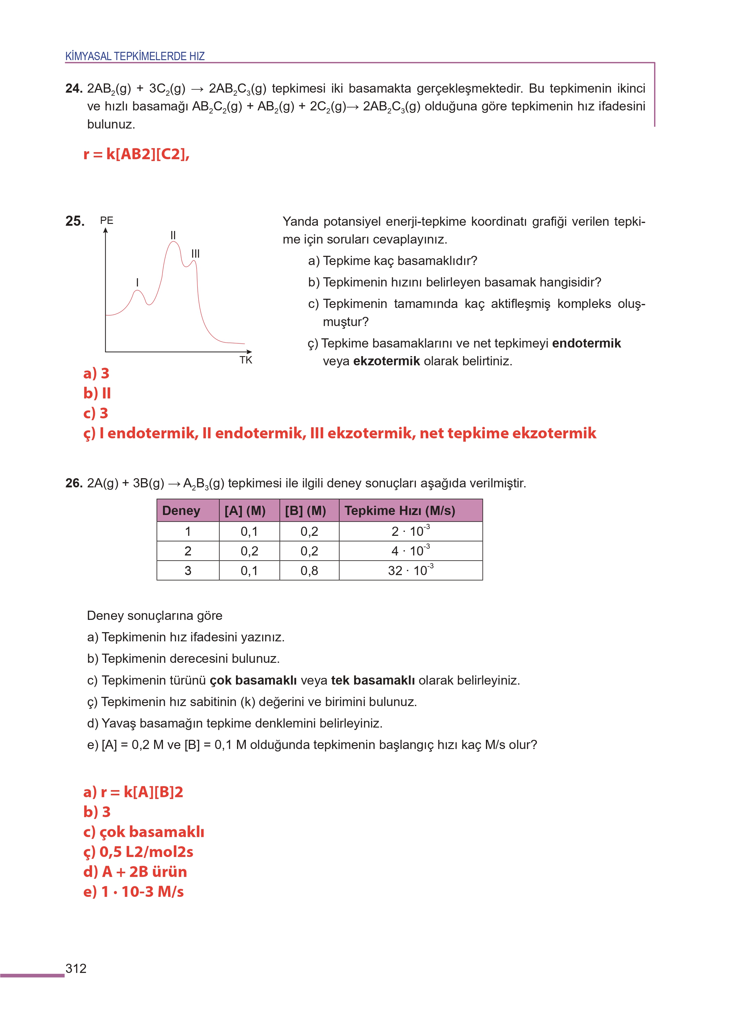 11. Sınıf Meb Yayınları Fen Lisesi Kimya Ders Kitabı Sayfa 312 Cevapları 11. Sınıf Meb Yayınları Fen Lisesi Kimya Ders Kitabı Sayfa 312 Cevapları