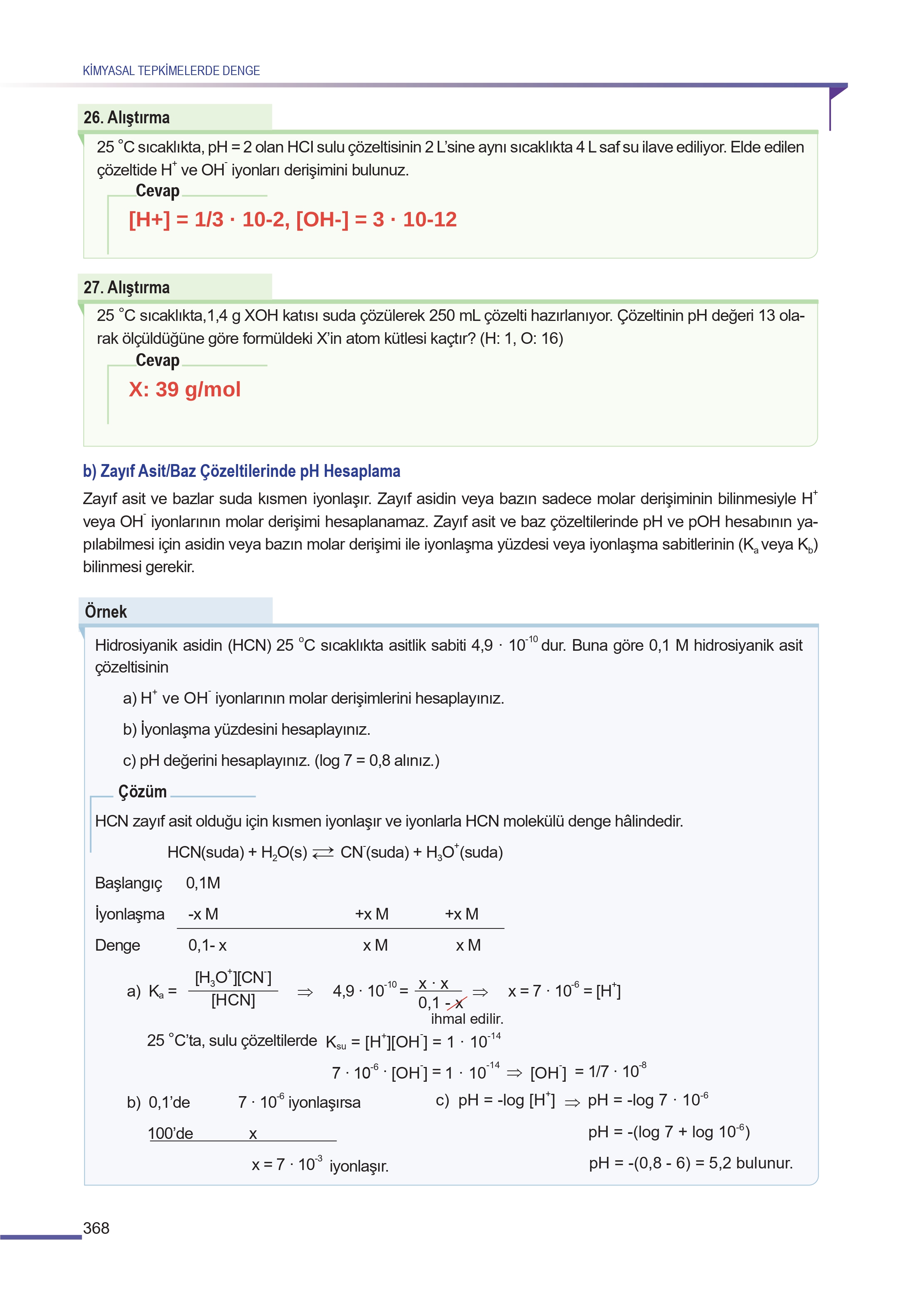 11. Sınıf Meb Yayınları Fen Lisesi Kimya Ders Kitabı Sayfa 368 Cevapları 11. Sınıf Meb Yayınları Fen Lisesi Kimya Ders Kitabı Sayfa 368 Cevapları